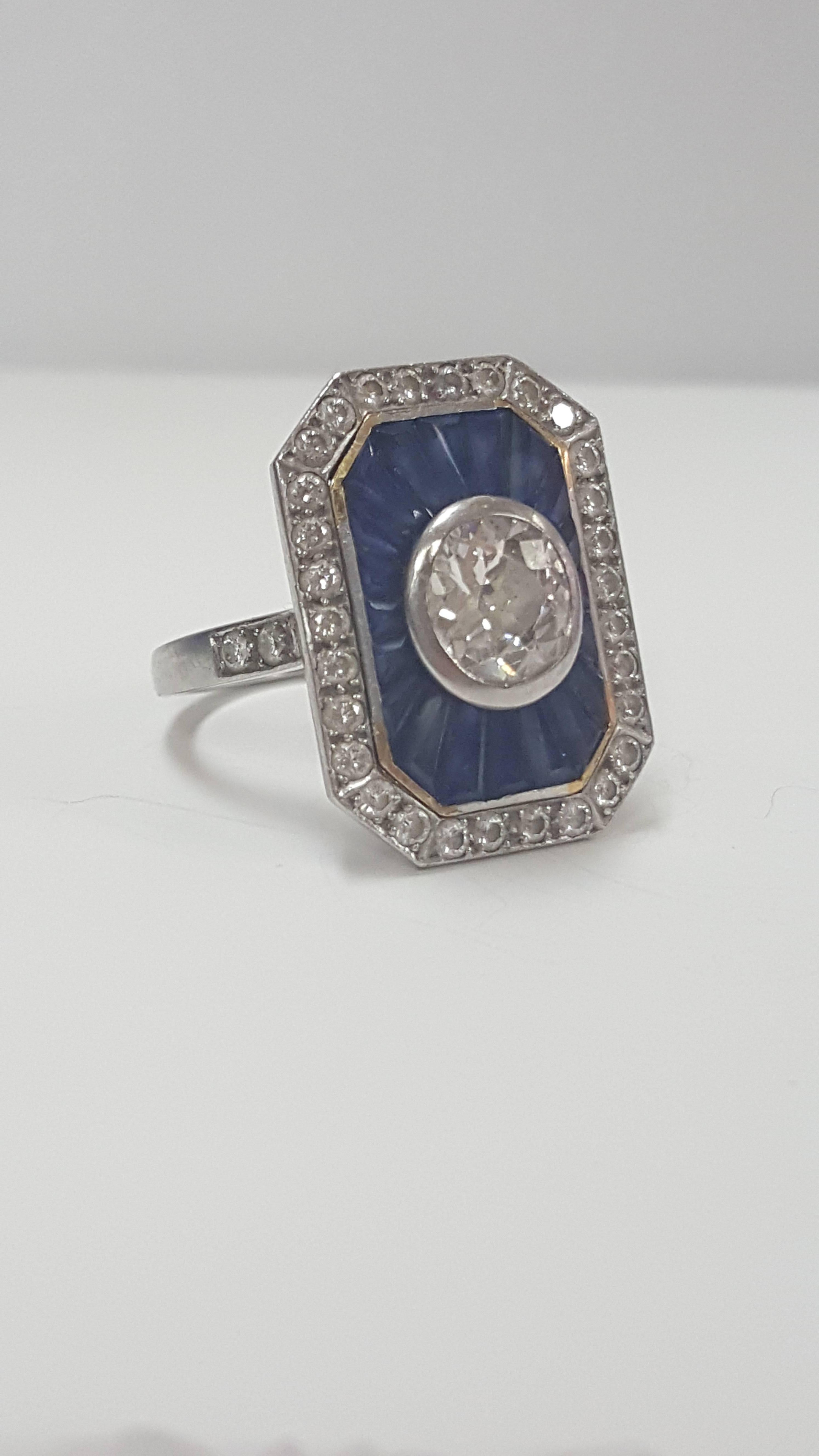 Vintage Sapphire and Diamond Ring 1
