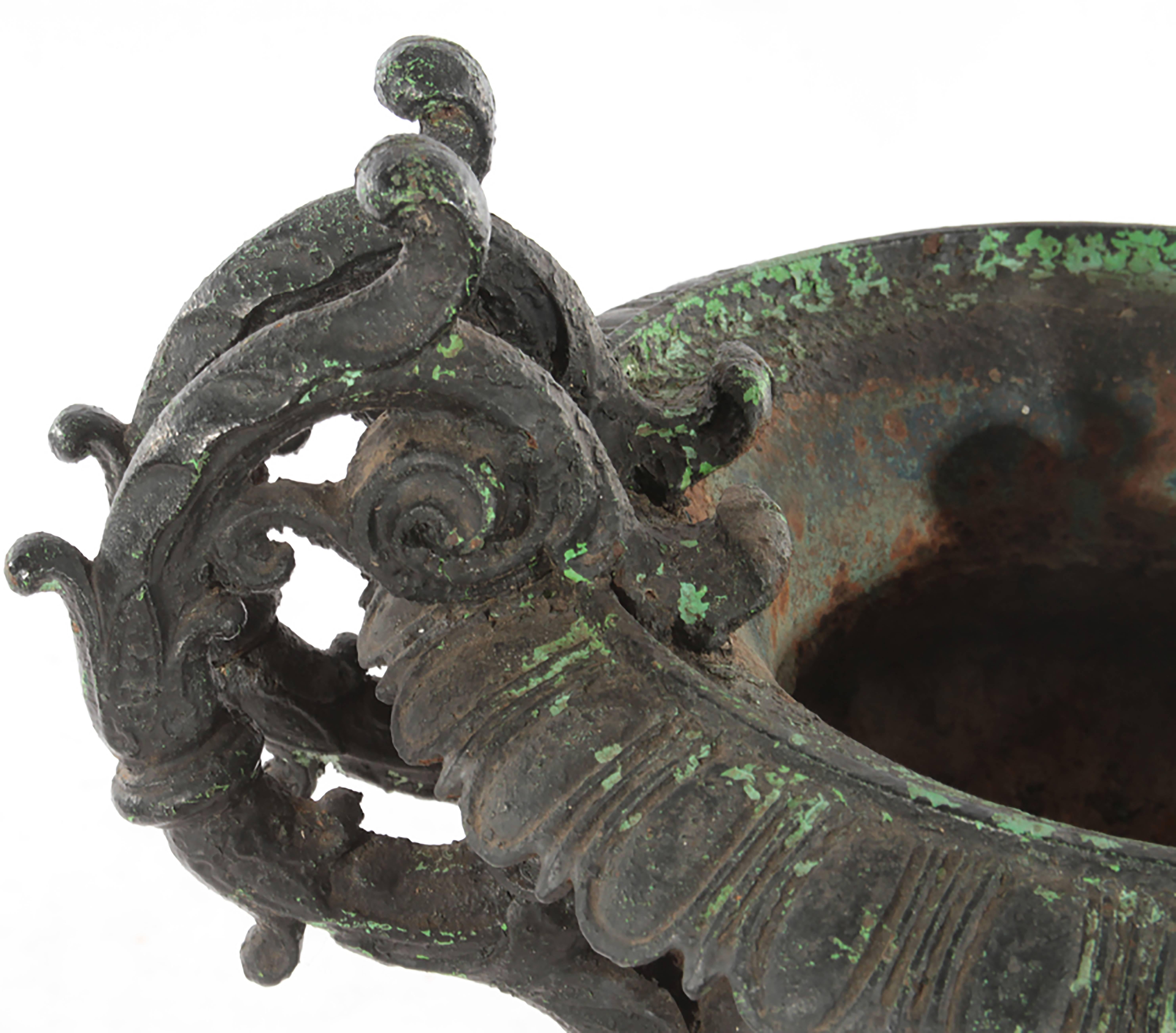 Victorian Antique Cast Iron Urn 