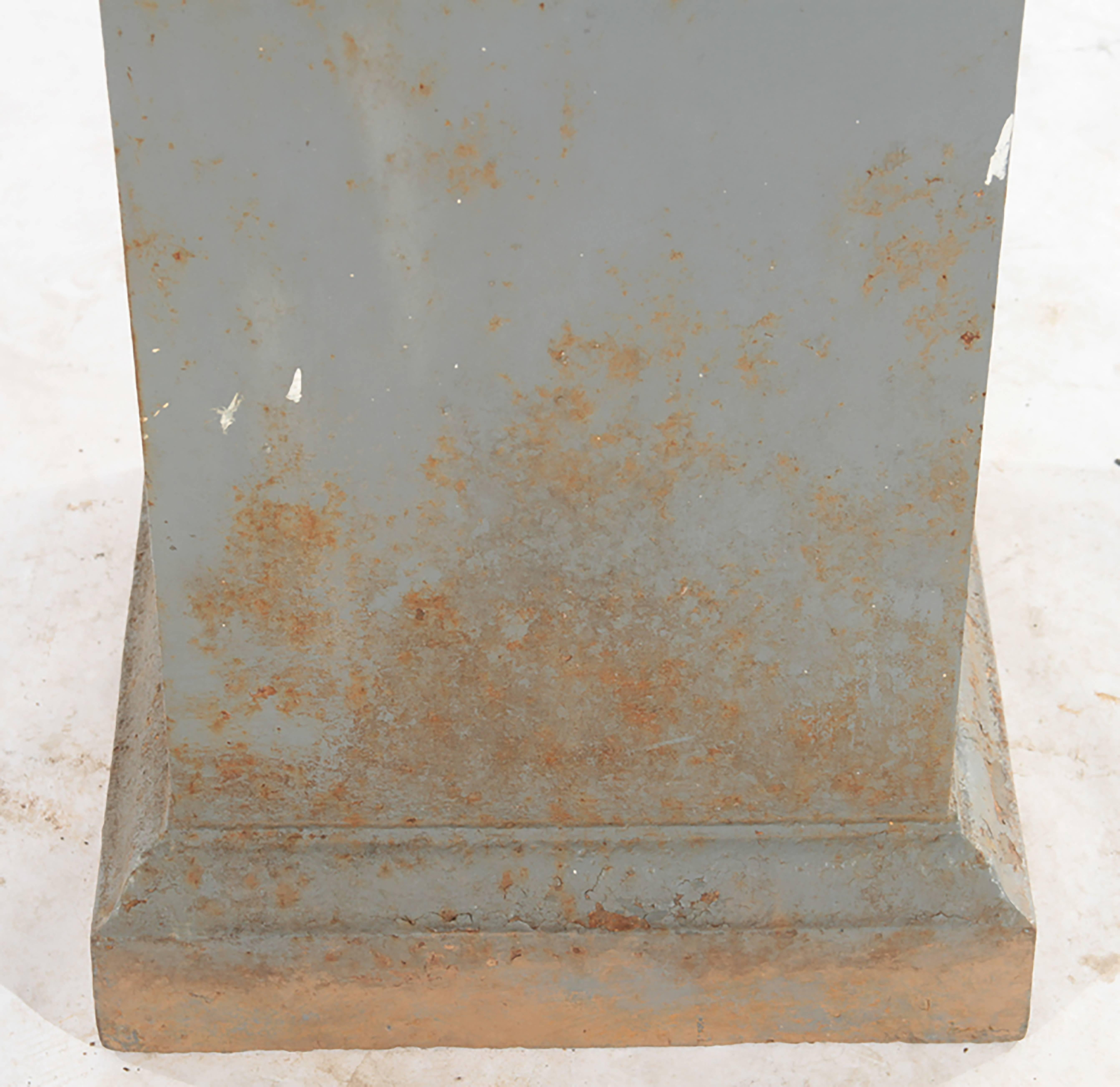 Antique Cast Iron Urn  In Distressed Condition In New Orleans, LA