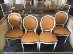 Set of Four Louis XVI Oval Back Chairs