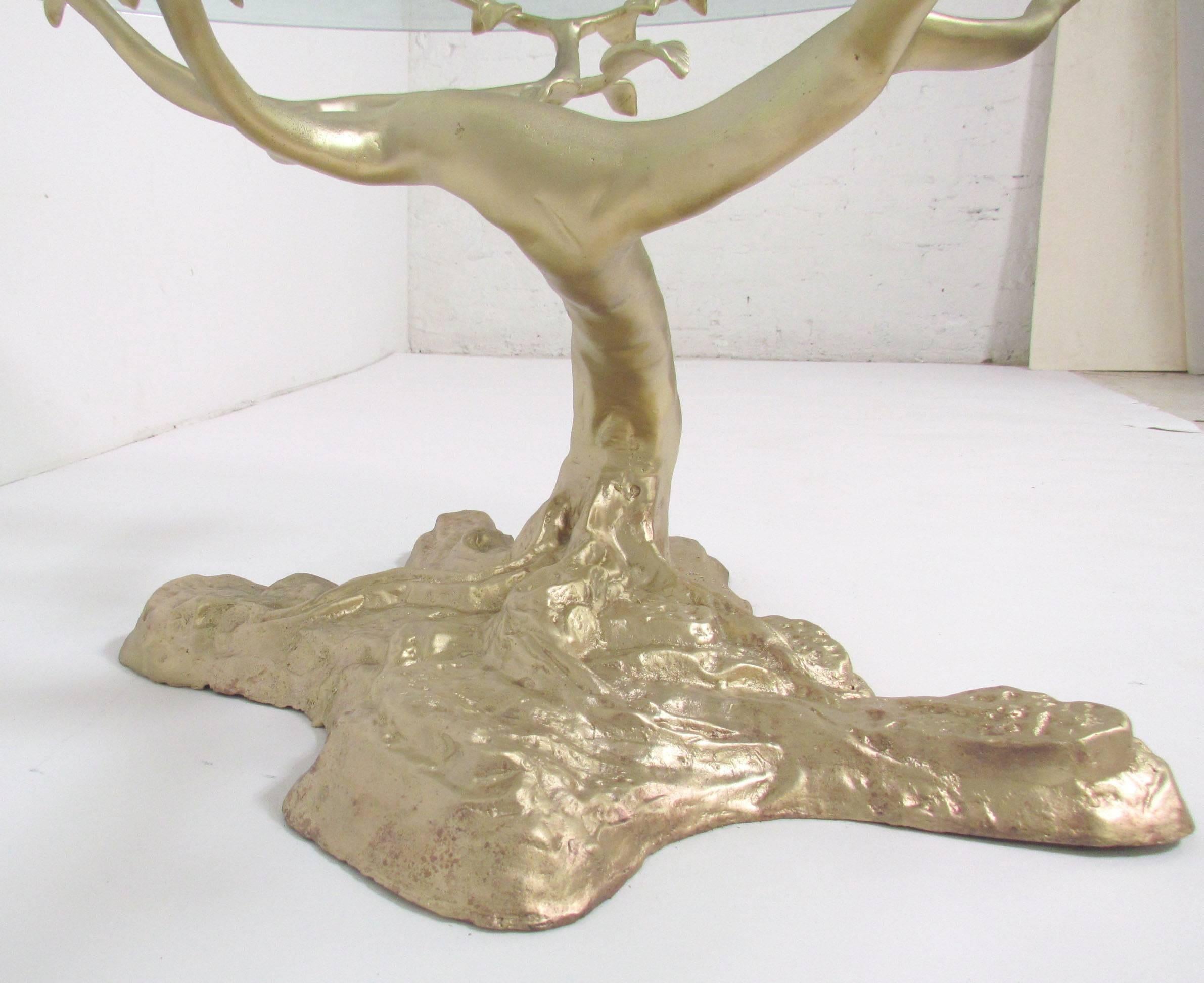 Cast Bronze Bonsai Tree Coffee Table in the Manner of Willy Daro 2