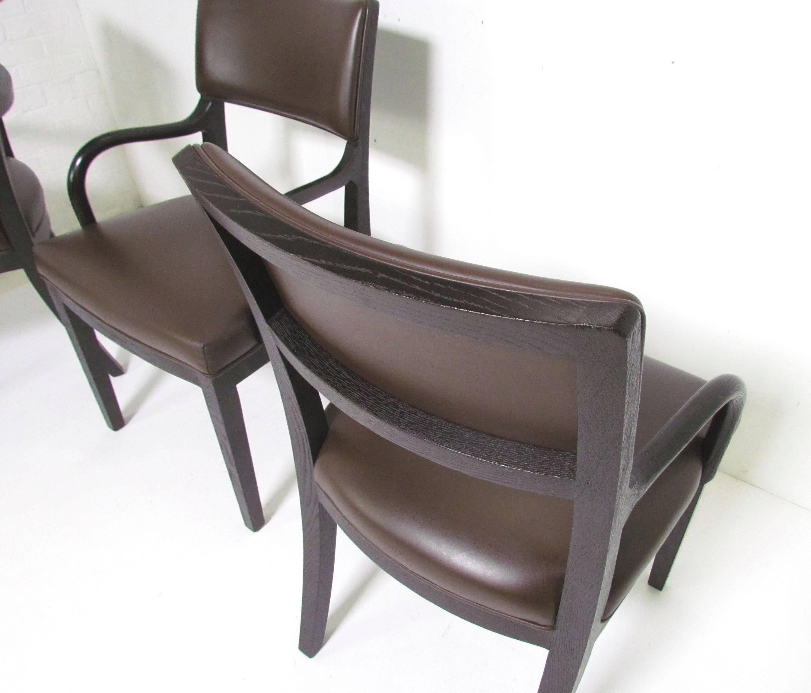 Set of Eight Leather Dining Chairs by Antonio Citterio for B&B Italia 2