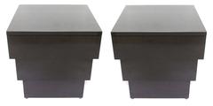 Pair of Skyscraper Art Deco-Style Nightstands