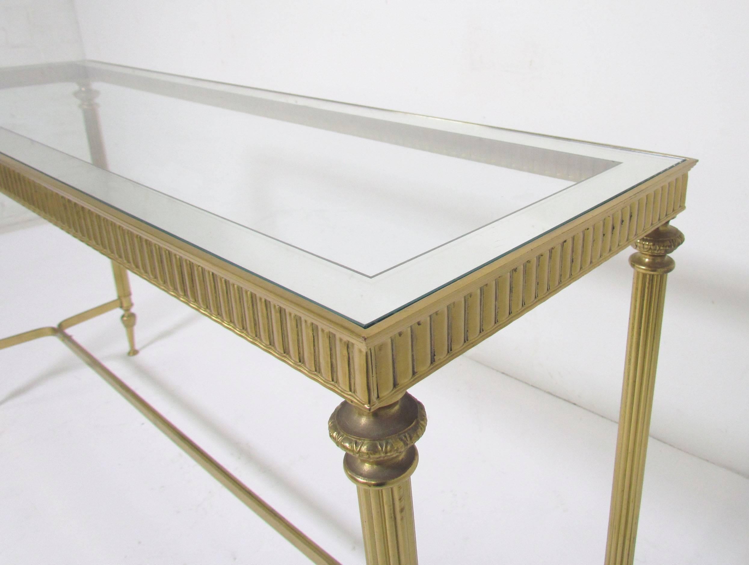 Mid-20th Century Hollywood Regency Brass Console or Sofa Table, circa 1960s