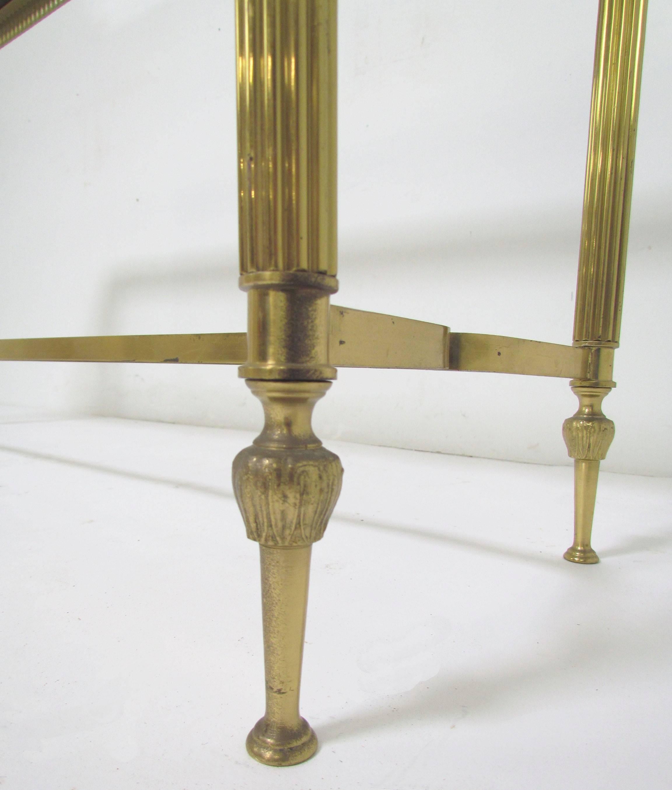 Hollywood Regency Brass Console or Sofa Table, circa 1960s 2