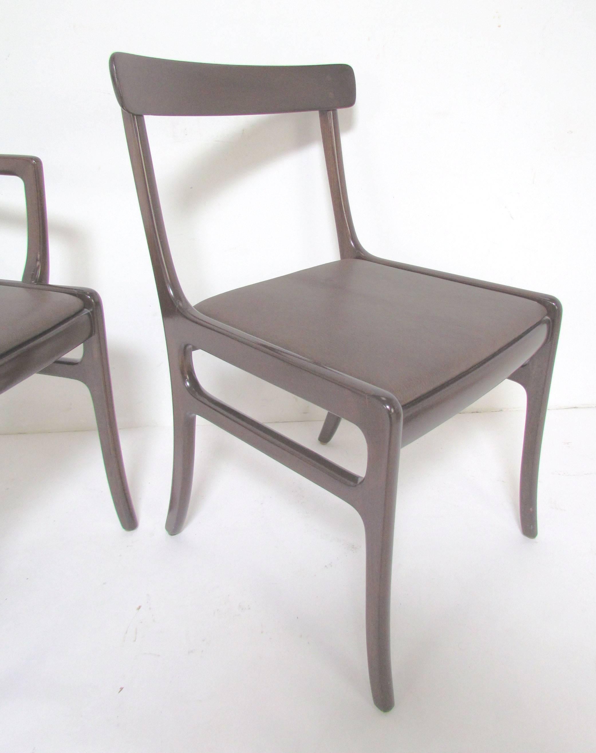 Mid-20th Century Set of Four Danish Dining Chairs by Ole Wanscher, circa 1960s For Sale