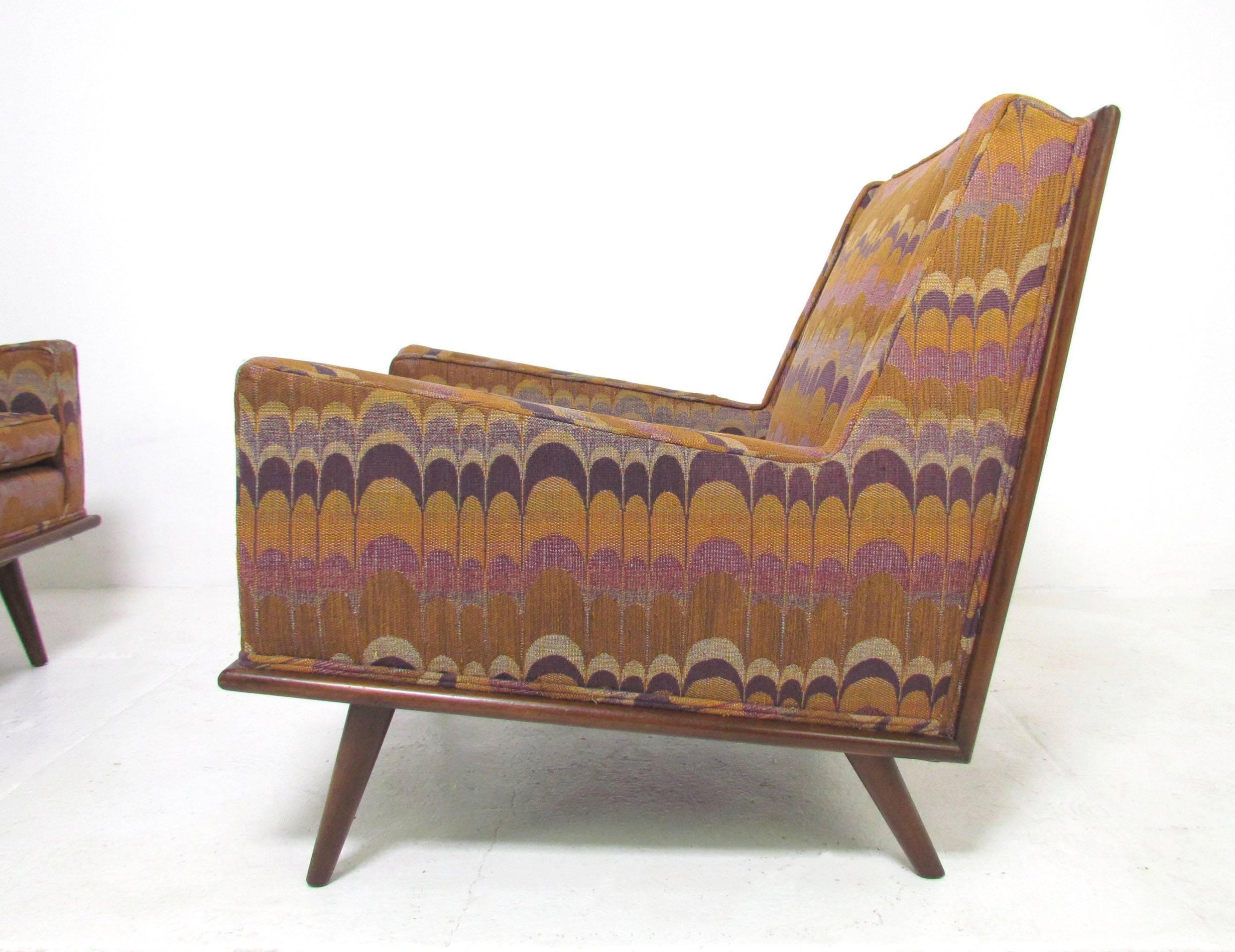 American Pair of Mid-Century Paul McCobb Style Lounge Armchairs
