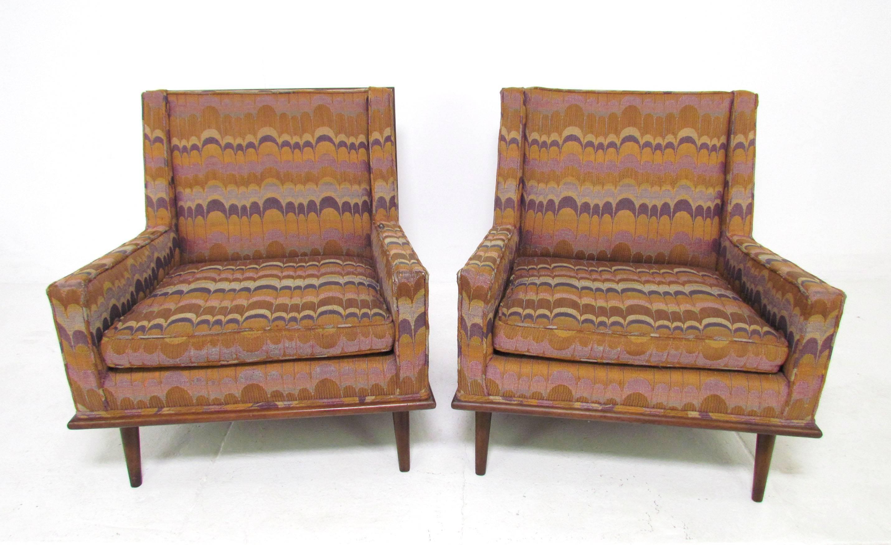 Pair of Mid-Century Paul McCobb Style Lounge Armchairs 1
