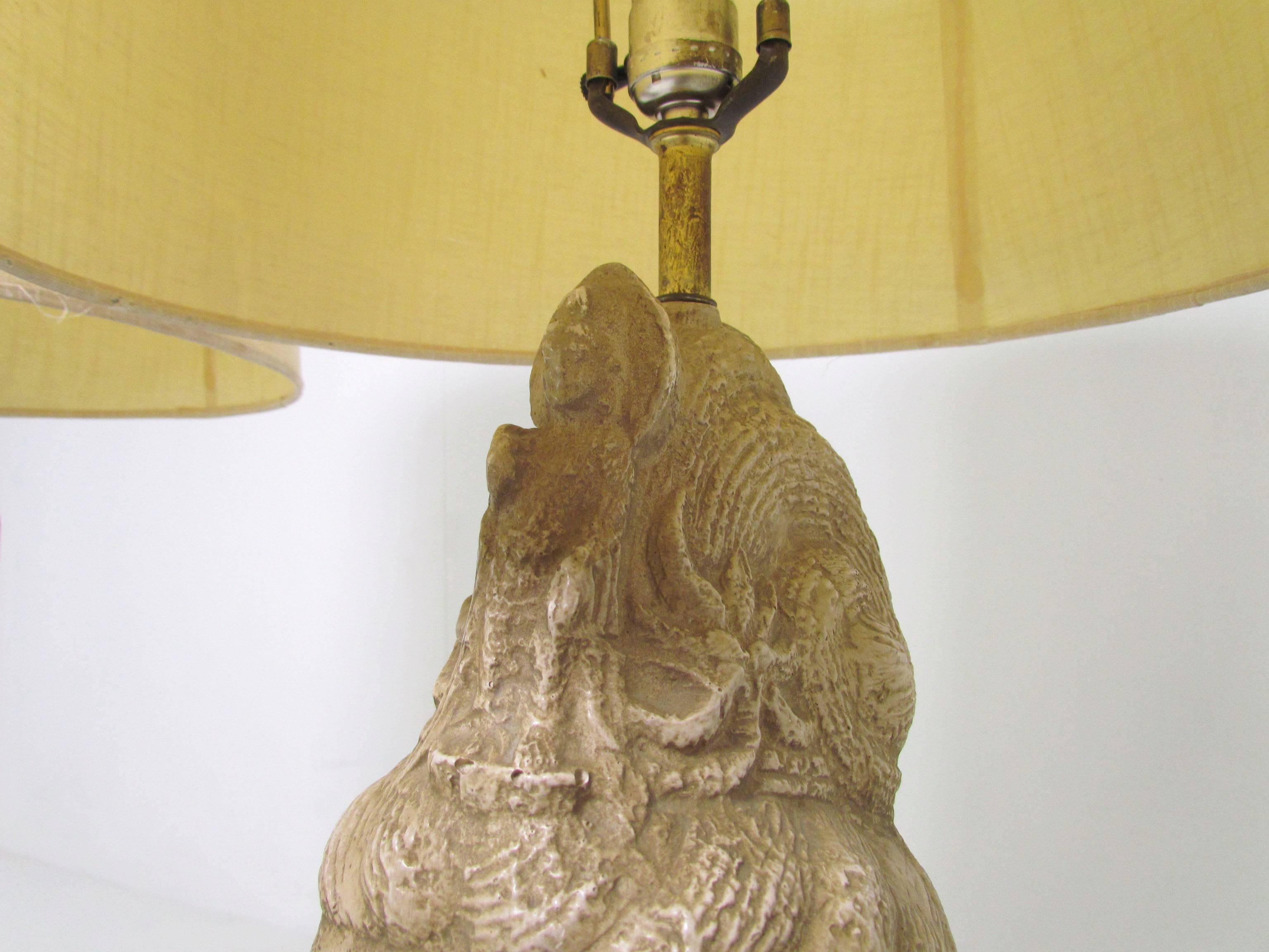 Mid-20th Century Pair of Buddha Table Lamps in the Manner of James Mont For Sale