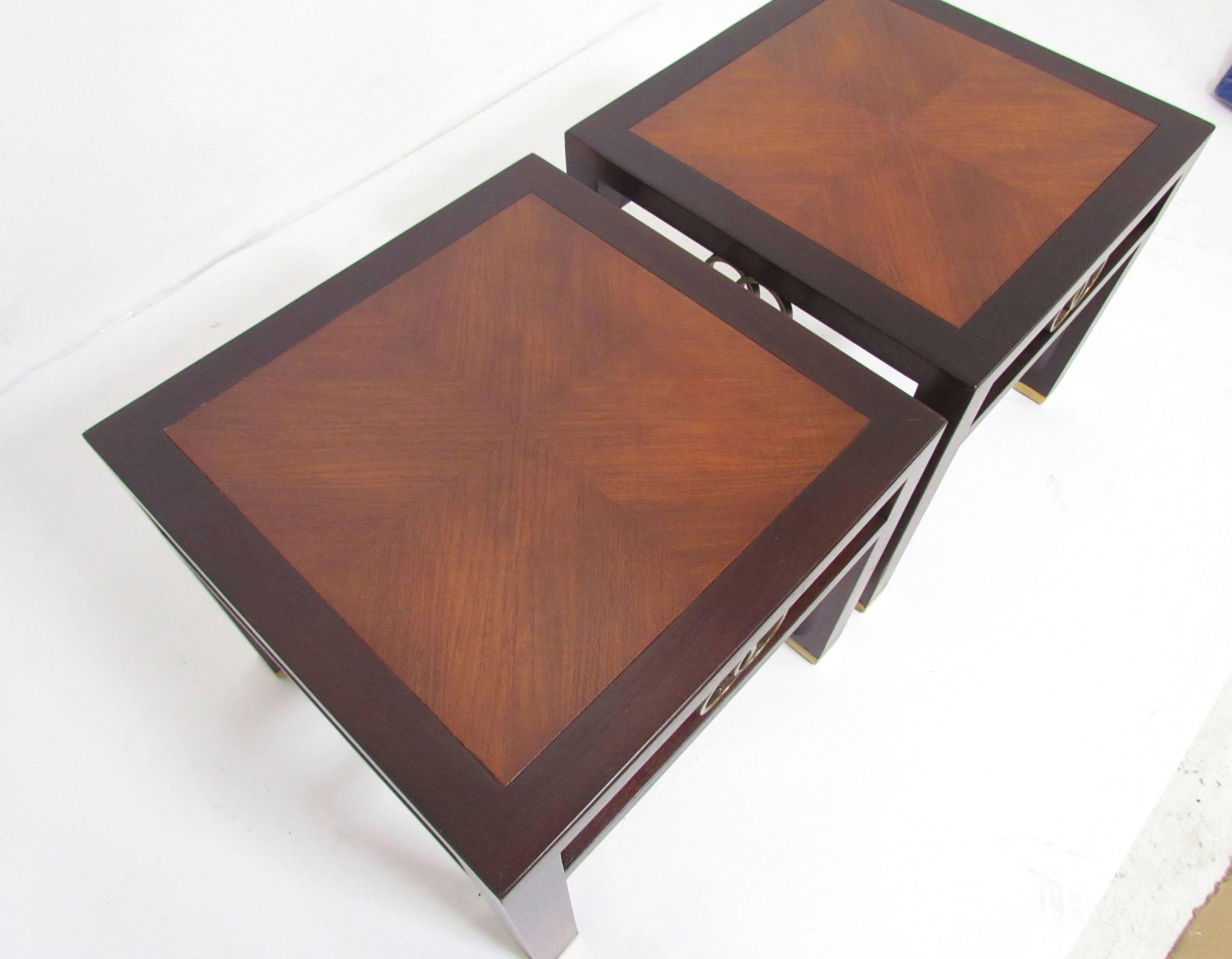 American Pair of Two-Toned Side Tables by Michael Taylor for Baker Furniture, circa 1960s