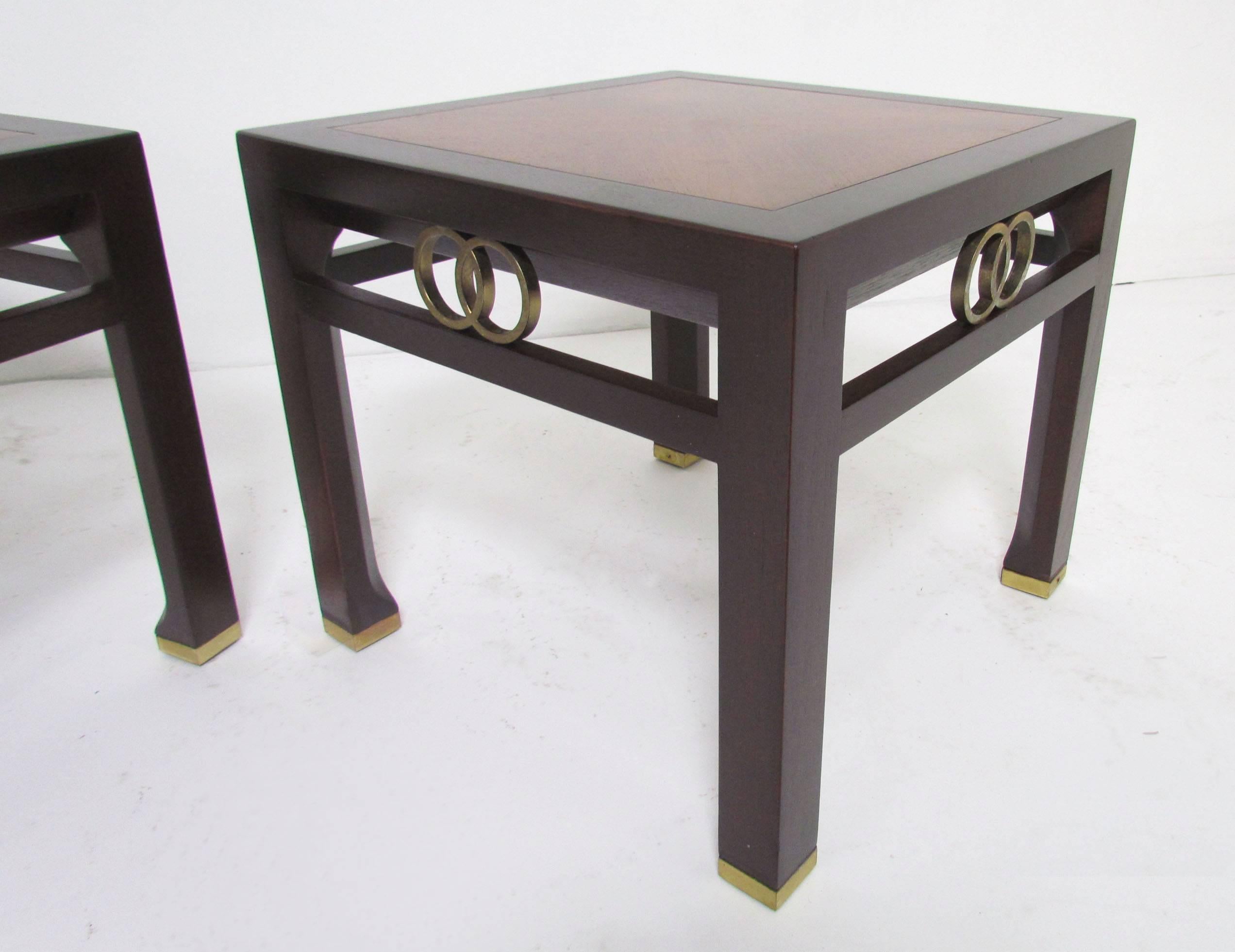 Mid-20th Century Pair of Two-Toned Side Tables by Michael Taylor for Baker Furniture, circa 1960s