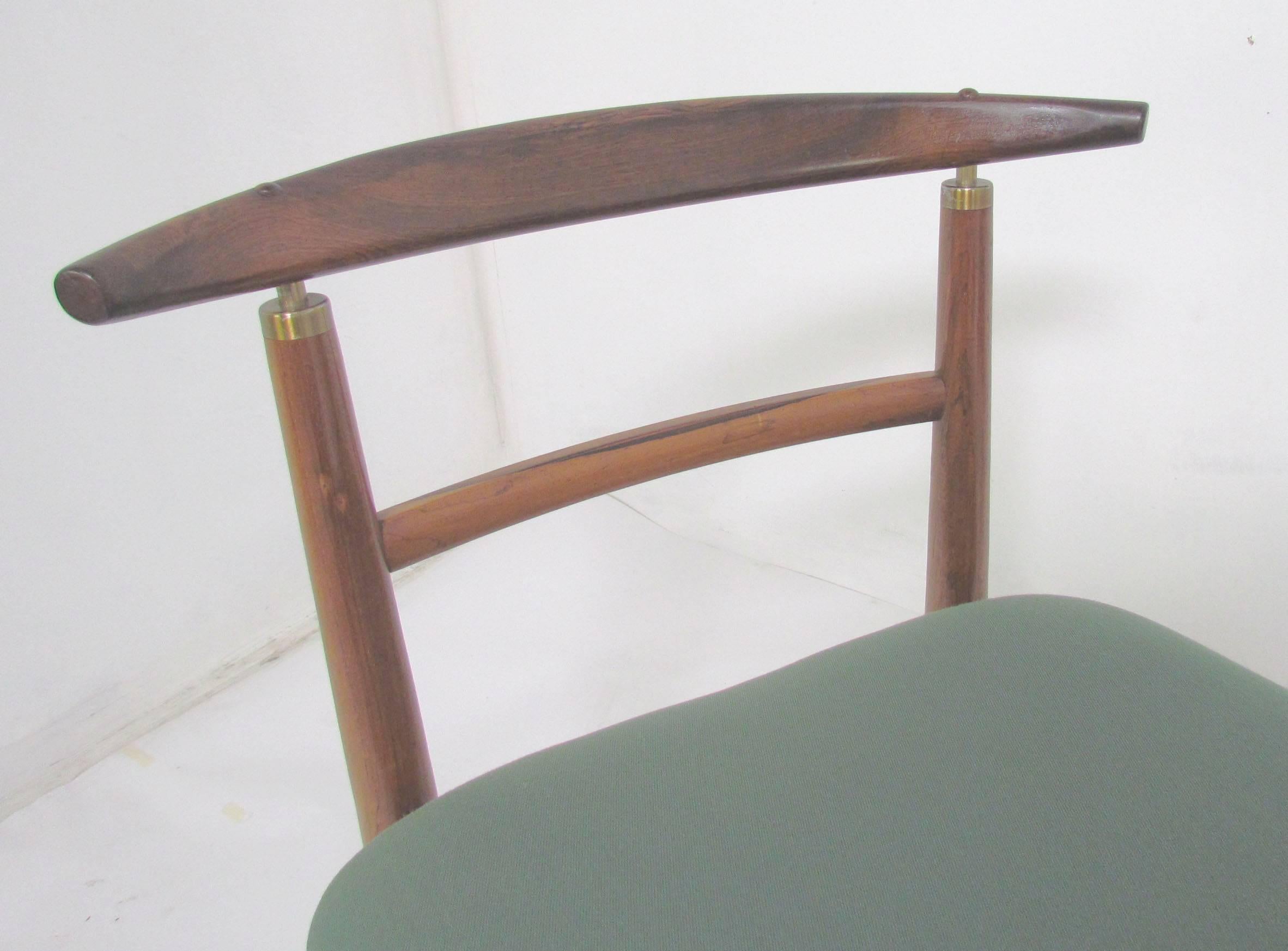 Scandinavian Modern Set of Six Danish Rosewood Dining Chairs by Helge Sibast and Borge Rammeskov