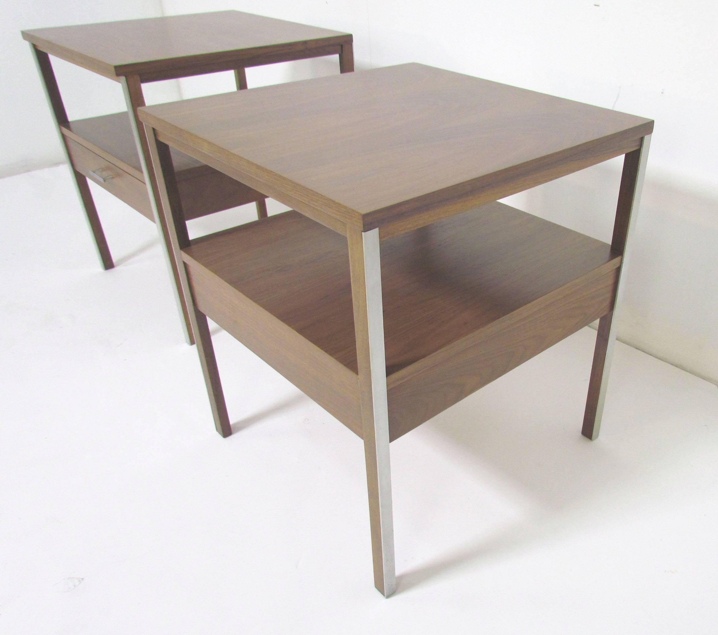 Pair of End Tables or Nightstands by Paul McCobb for Calvin, circa 1950s 1