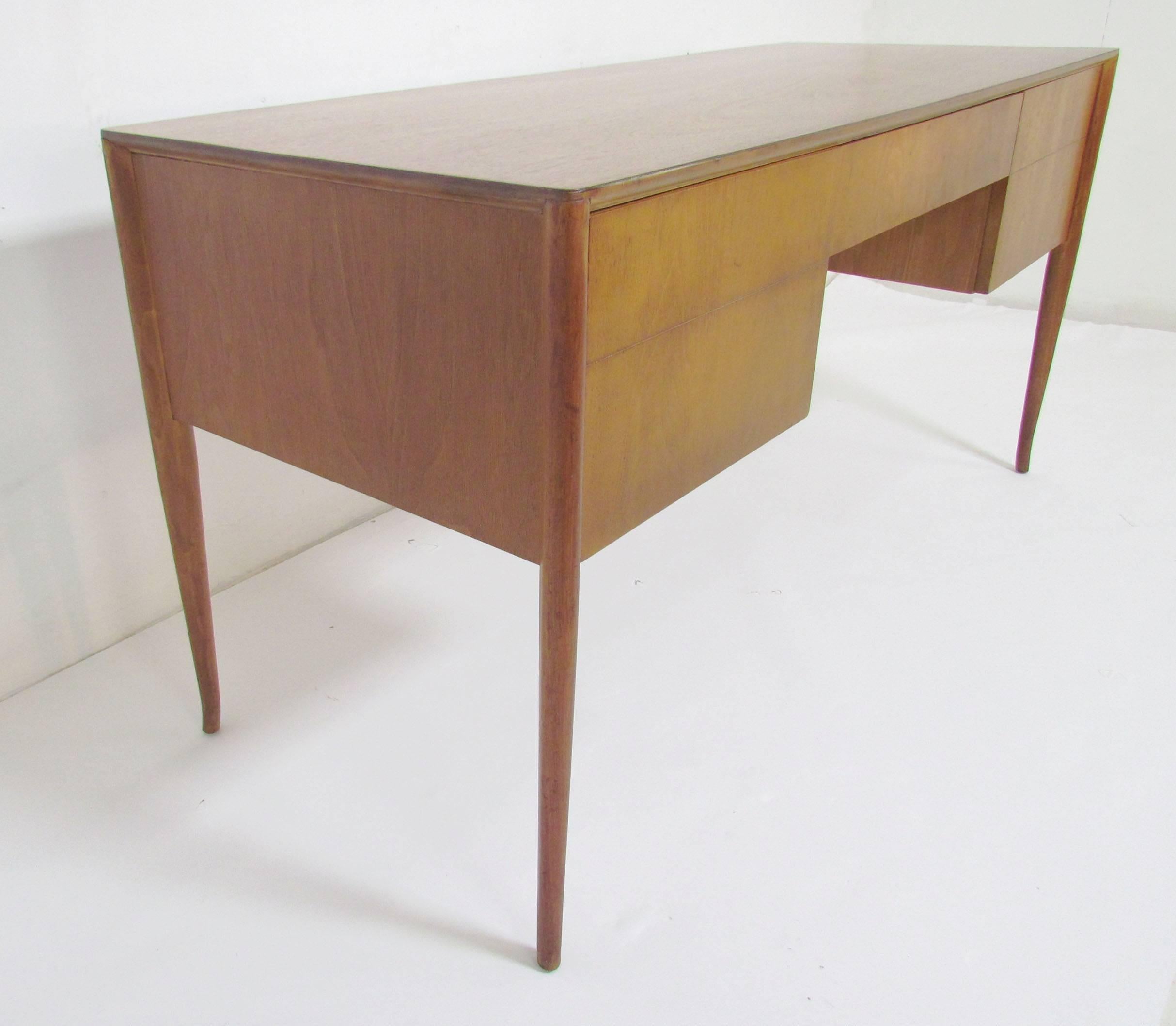 Wood Elegant Writing Desk by T.H. Robsjohn-Gibbings for Widdicomb, circa 1950s