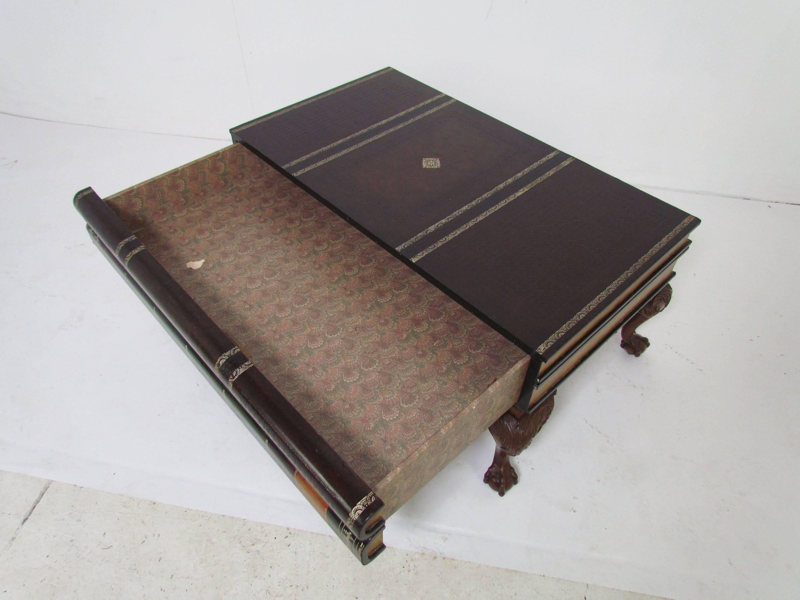 Maitland-Smith Stacked Leather Book-Form Coffee Table In Good Condition In Peabody, MA