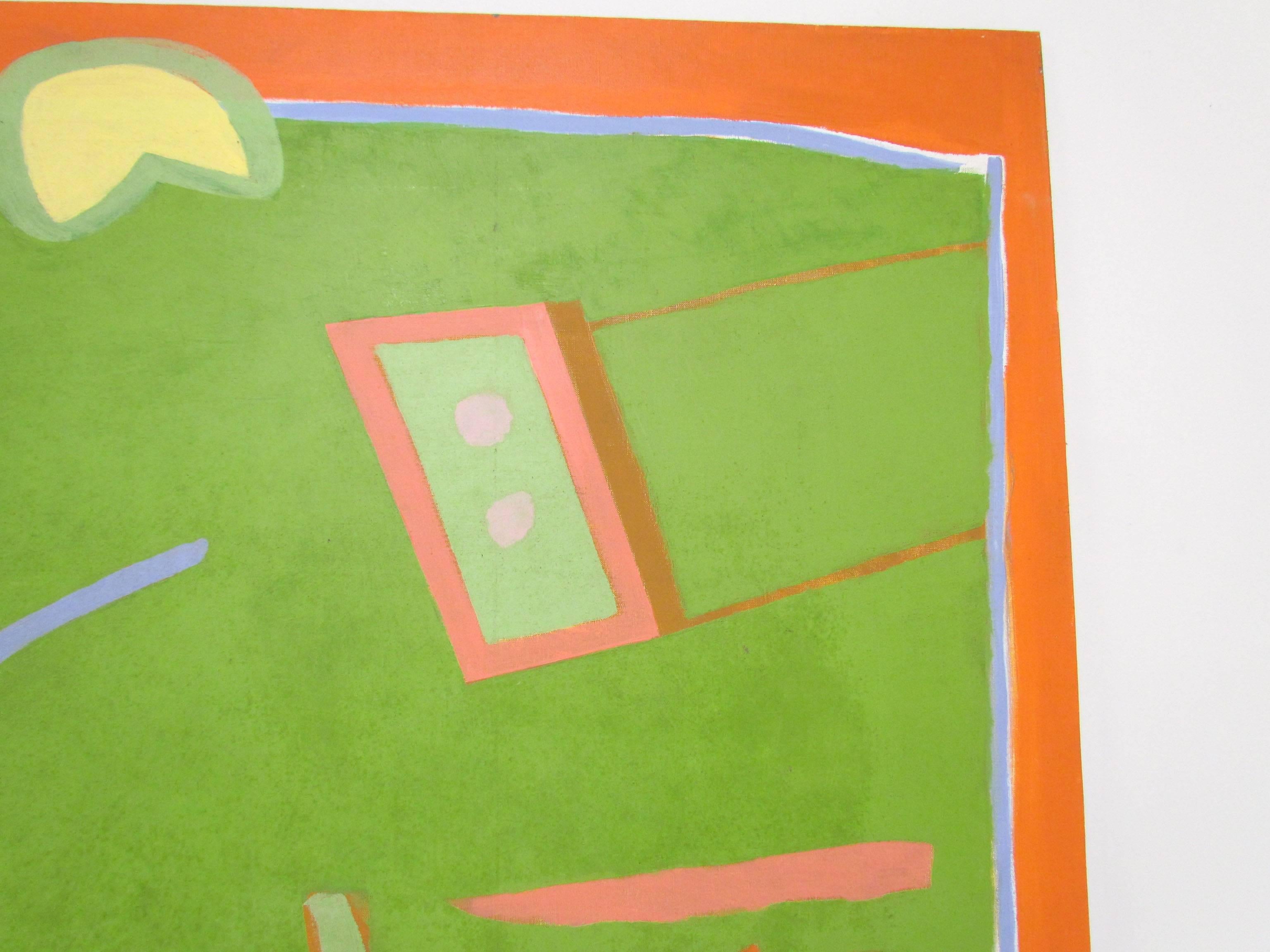 Large Minimalist abstract by well-respected Boston artist John Weir Jagel (1929-2006,) titled 