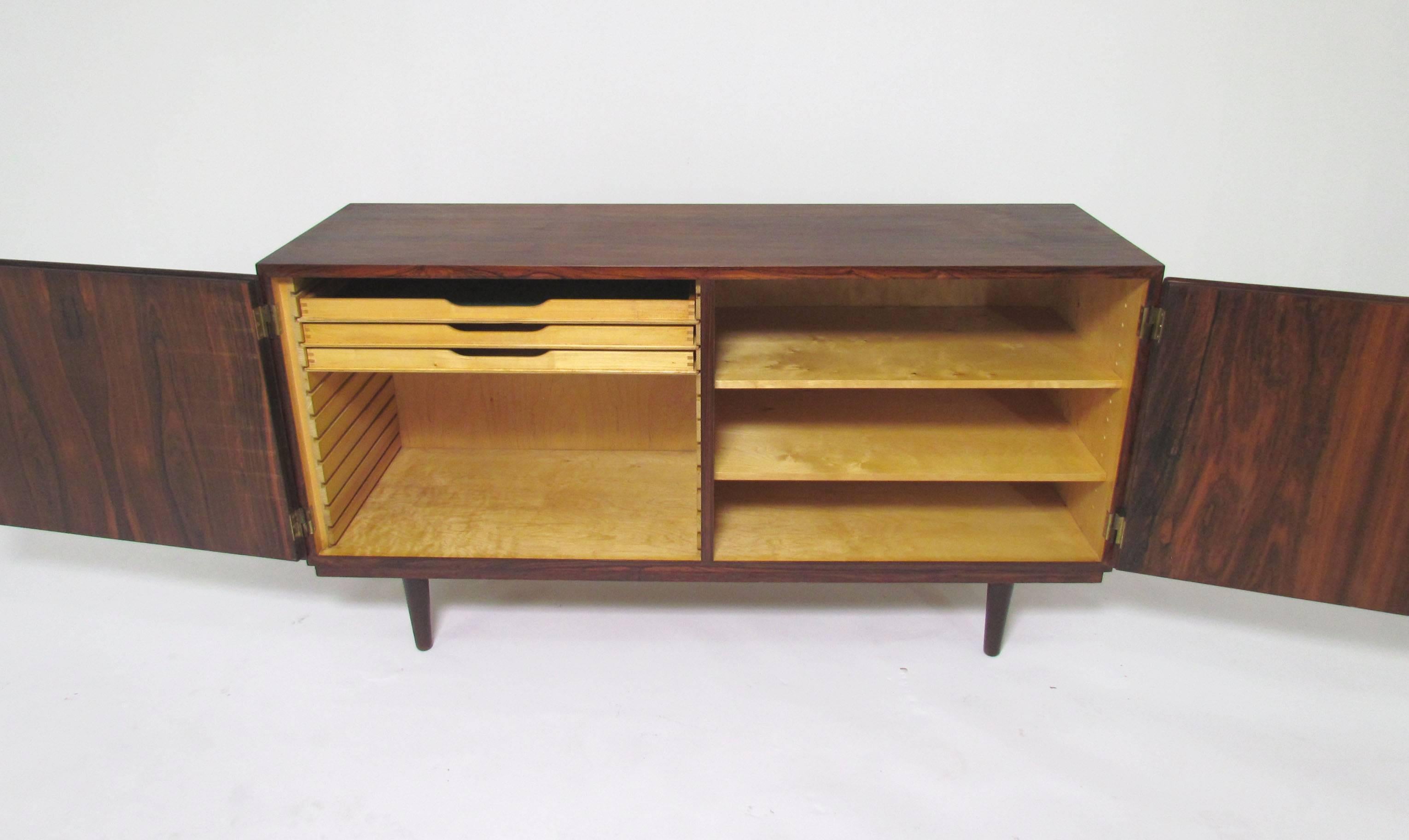 Mid-20th Century Danish Rosewood Sideboard by Carlo Jensen for Poul Hundevad, circa 1950s