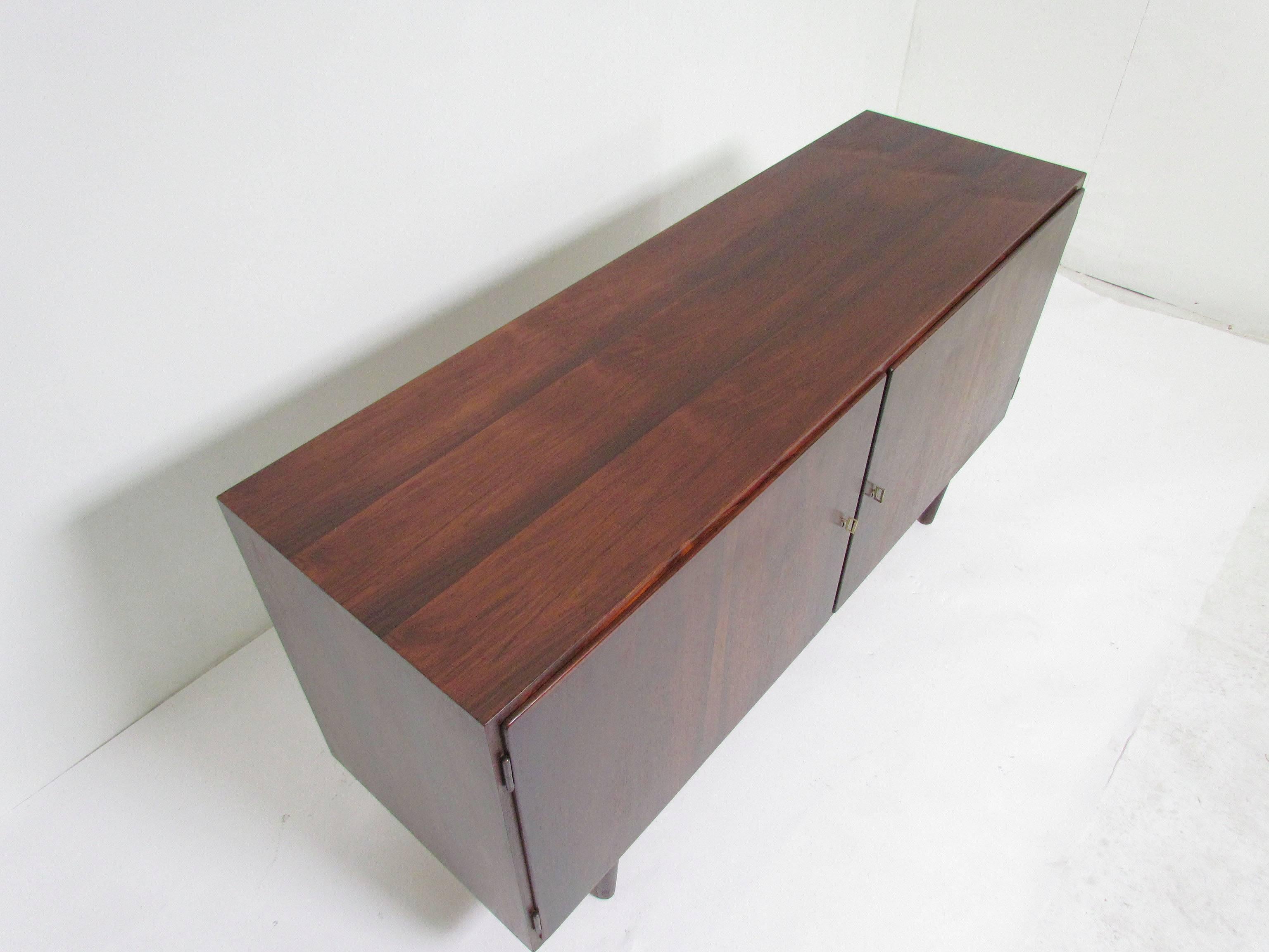 Danish Rosewood Sideboard by Carlo Jensen for Poul Hundevad, circa 1950s In Good Condition In Peabody, MA