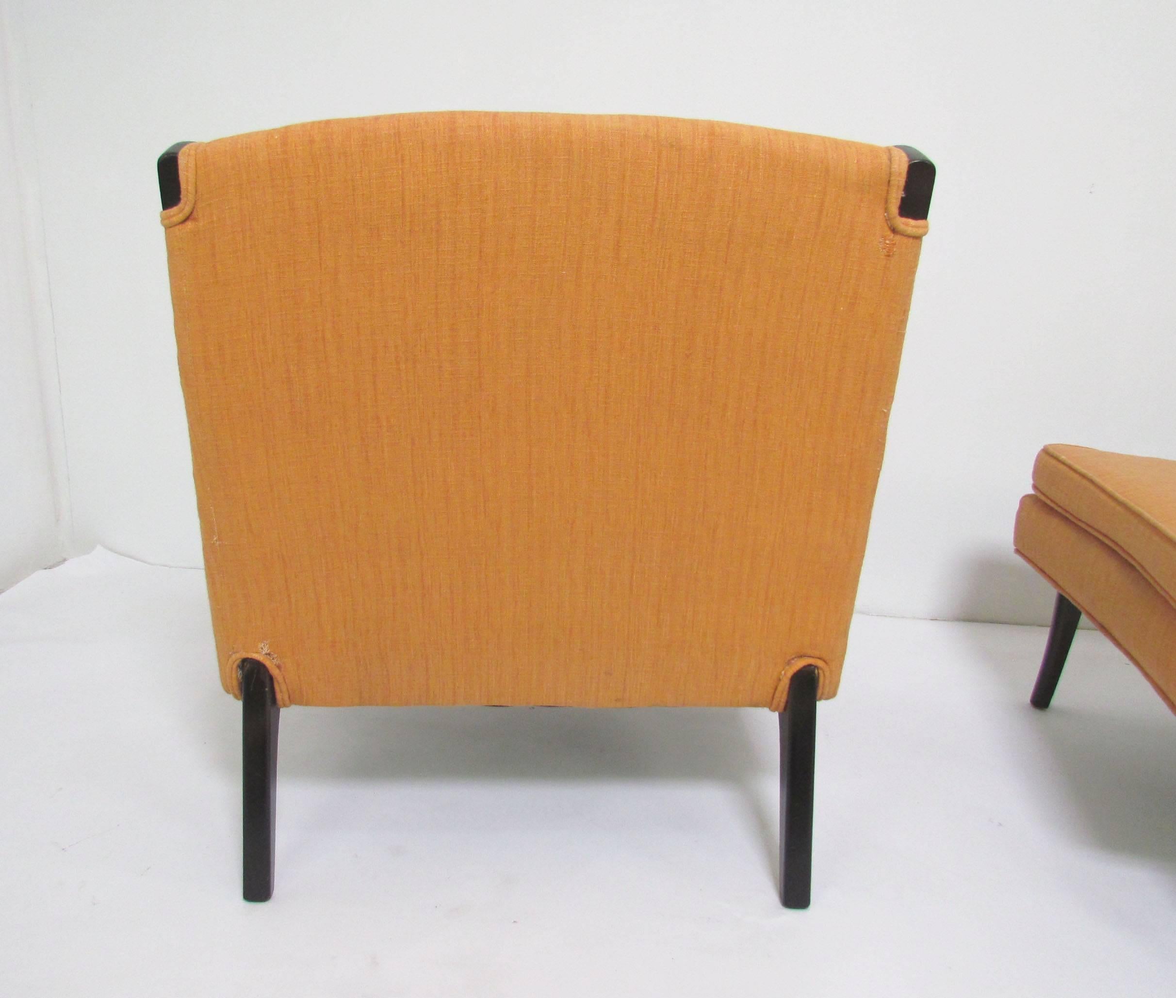 Upholstery Pair of Mid-Century Lounge Chairs in Manner of Harvey Probber, circa 1960s