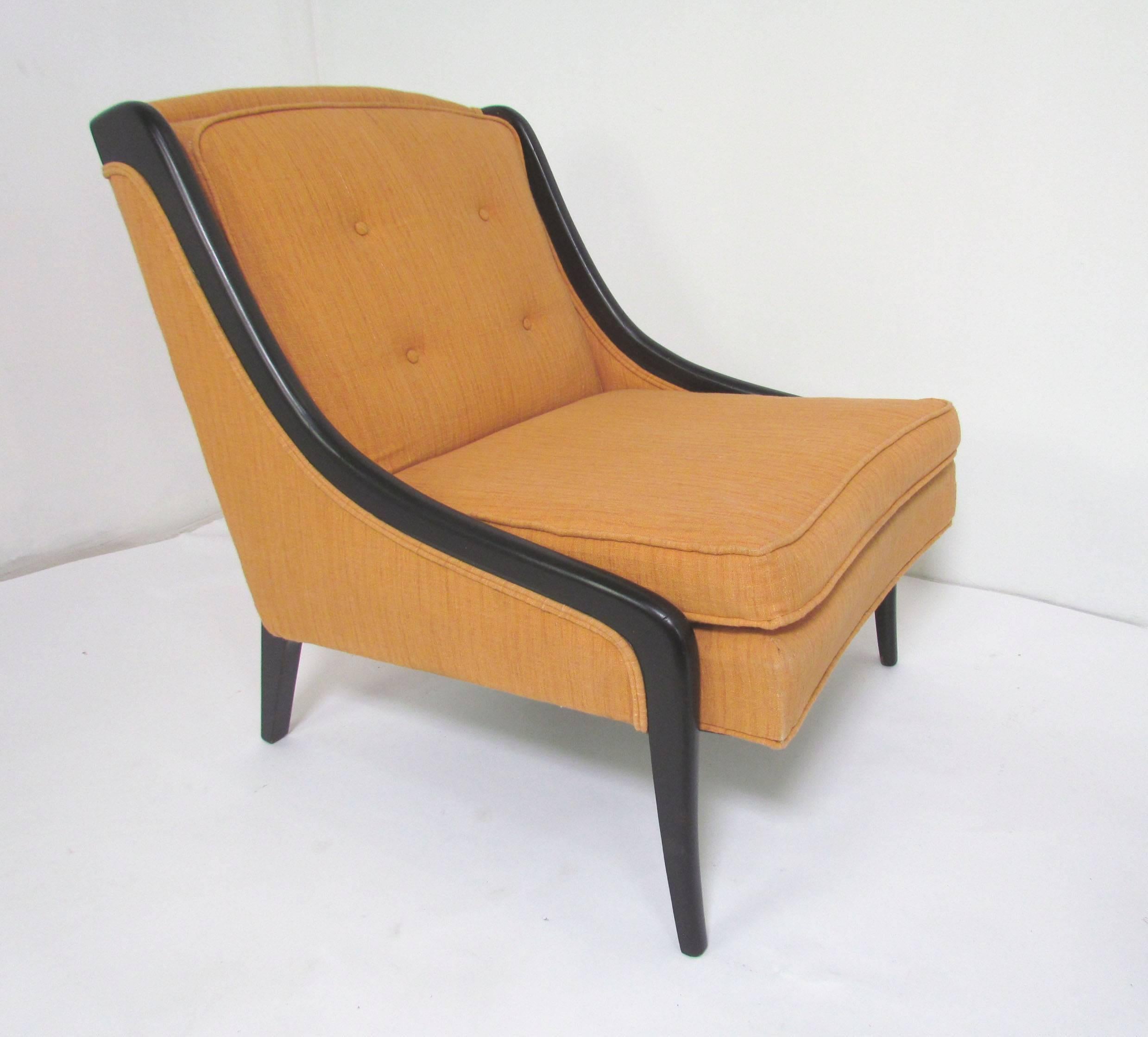 Mid-Century Modern Pair of Mid-Century Lounge Chairs in Manner of Harvey Probber, circa 1960s