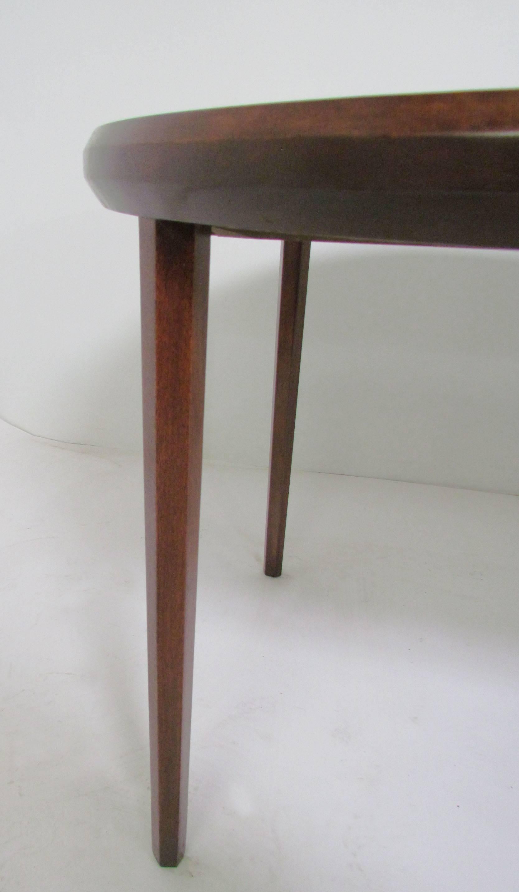 Mid-Century Circular Rosewood Dining Table with Three Leaves by John Stuart 3