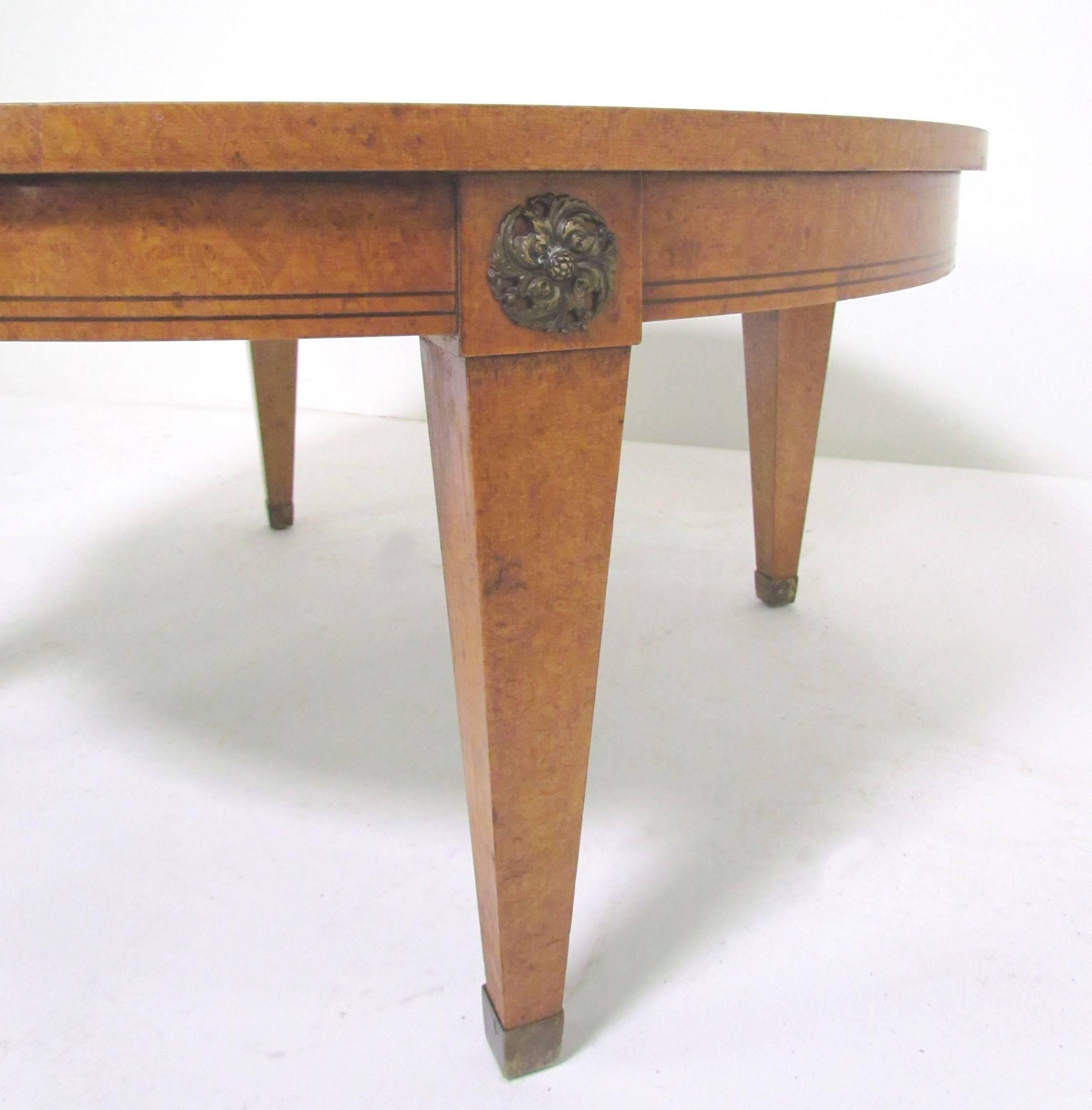 American Mid-Century Neoclassical Coffee Table by Charak, Dated 1952