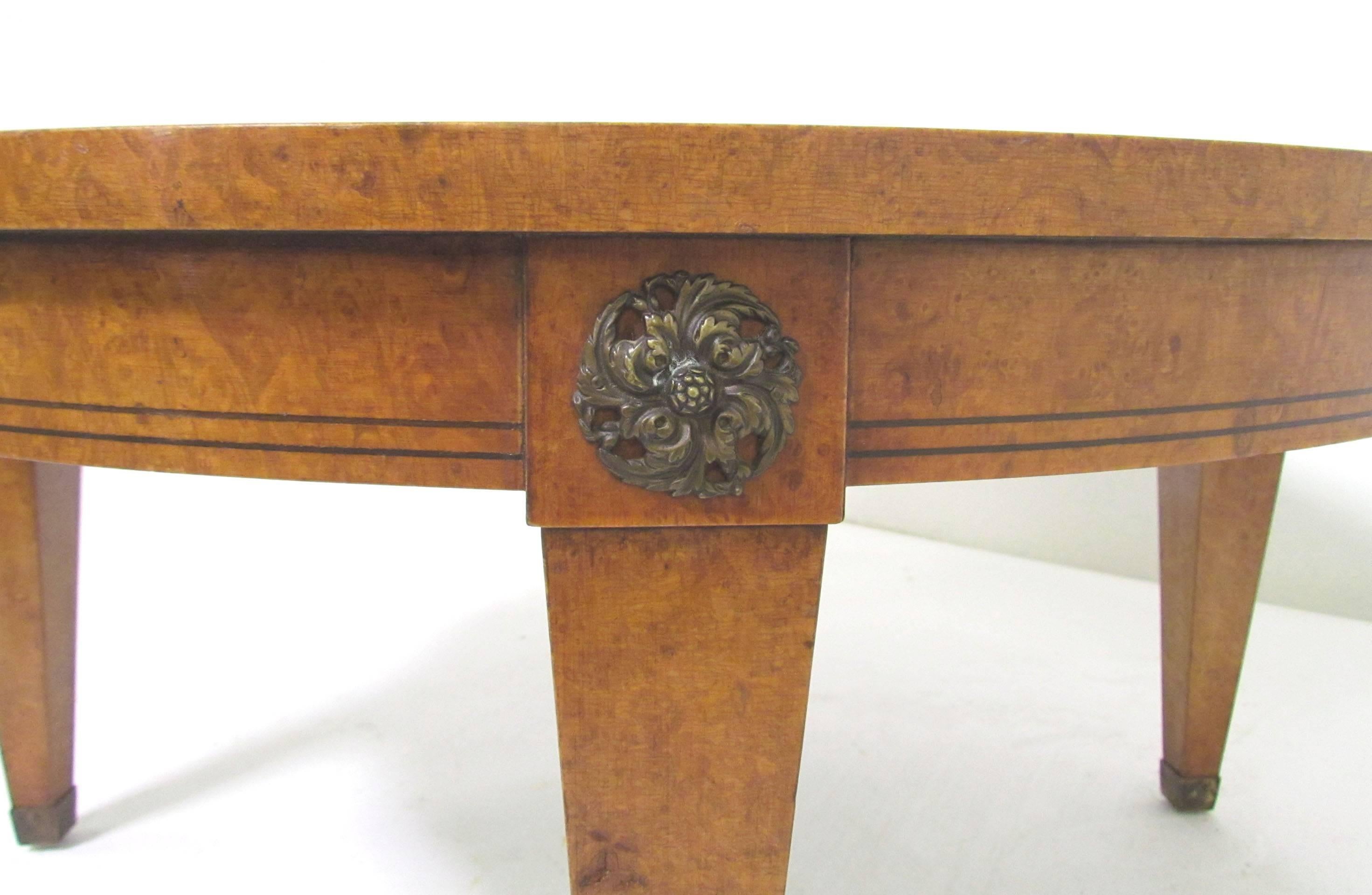 Mid-Century Neoclassical Coffee Table by Charak, Dated 1952 In Good Condition In Peabody, MA