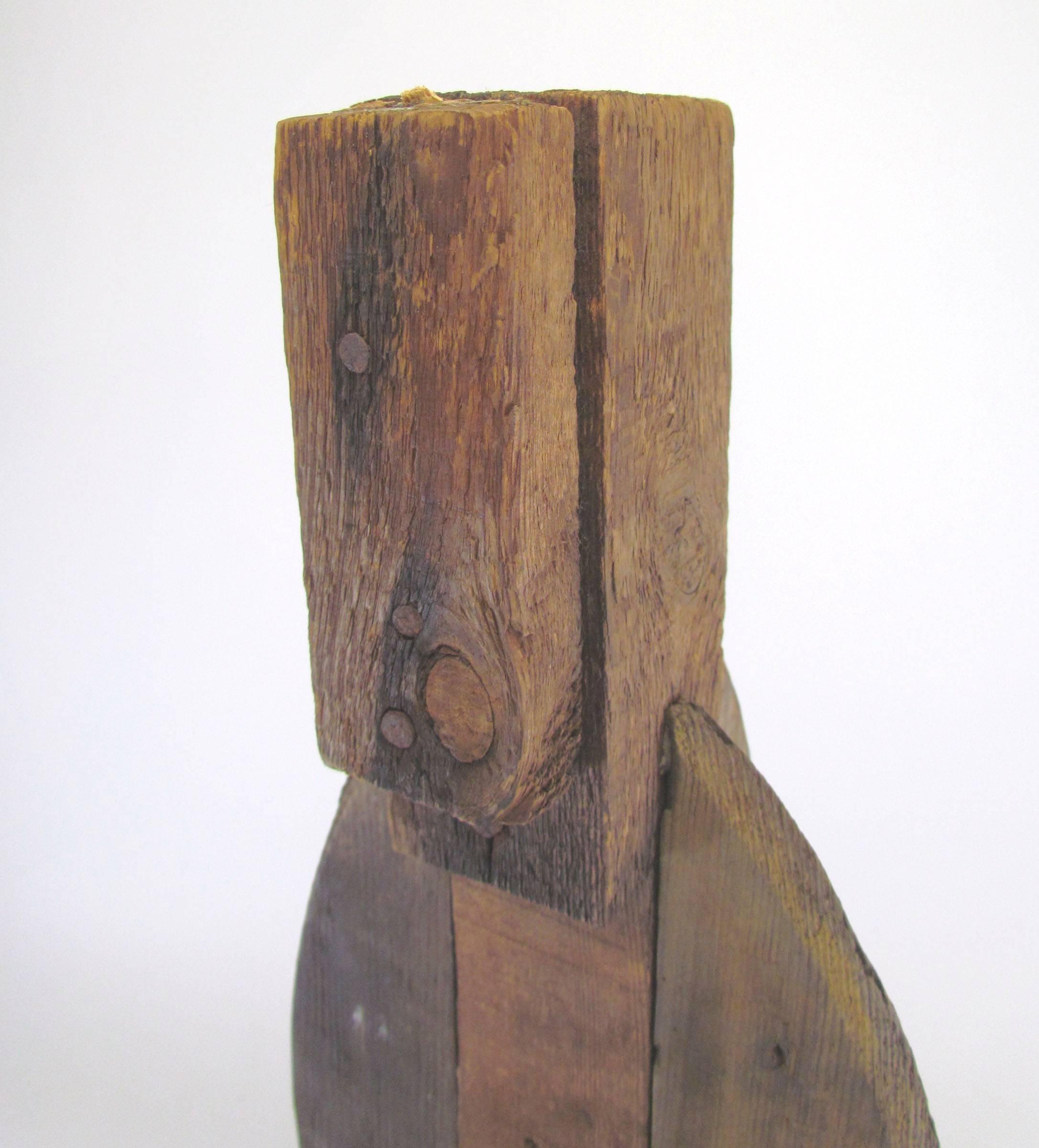 Found Wood Folk Art Sculpture by Yuri Suhl, circa 1970s 1