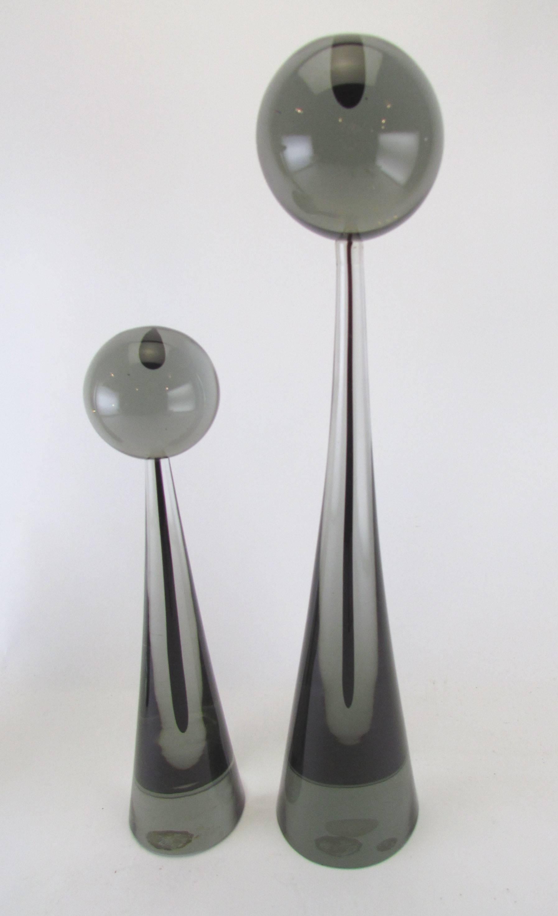 Mid-20th Century Set of Three Luciano Gaspari Murano Art Glass Sculptures for Salviati, Italy