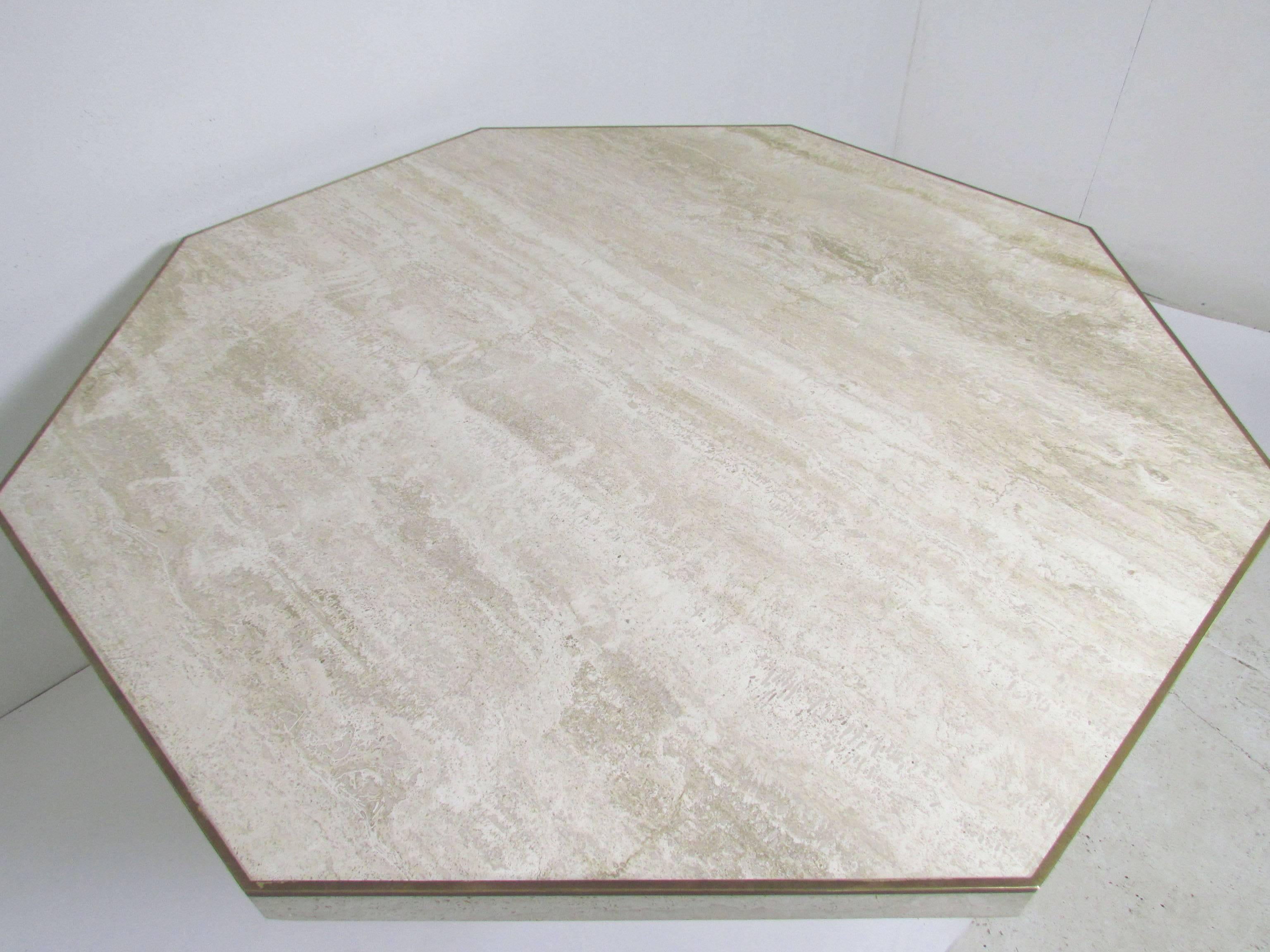 octagonal marble dining table