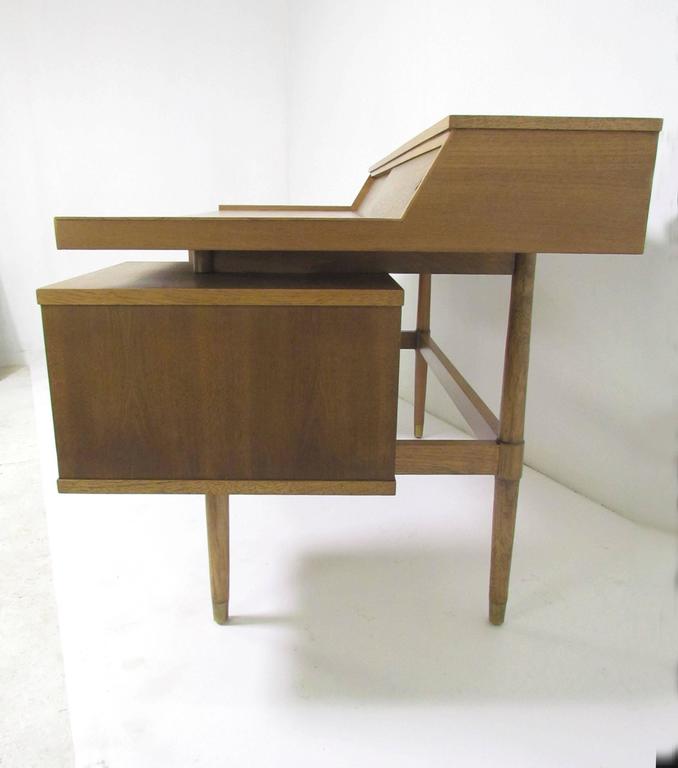 MidCentury Modern Desk with Leather Top by John Van Koert for Drexel Profile at 1stDibs