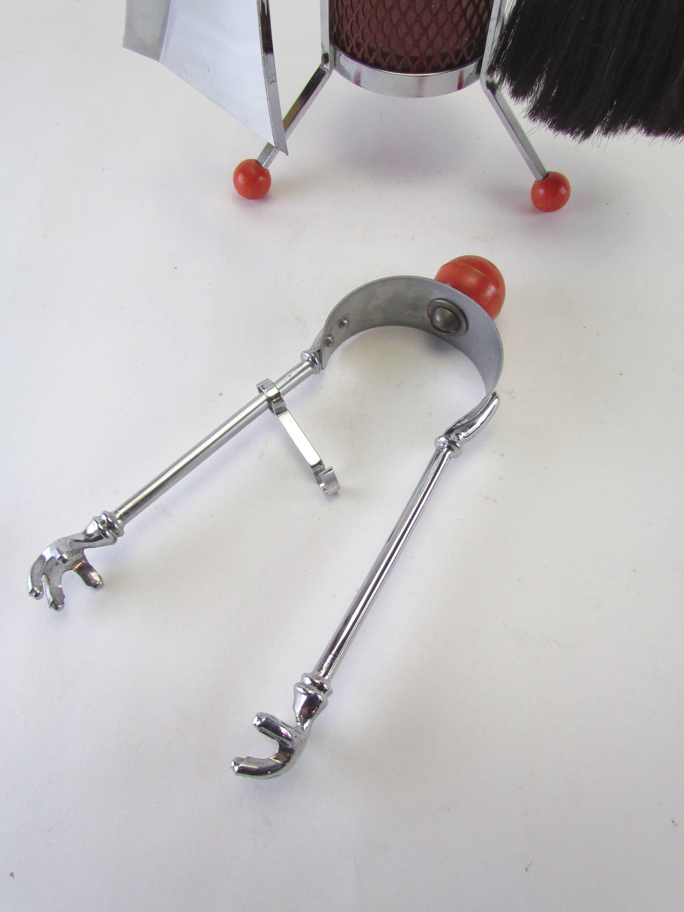 Memphis Movement Tabletop Crumb Sweeper and Tongs Set In Good Condition In Peabody, MA