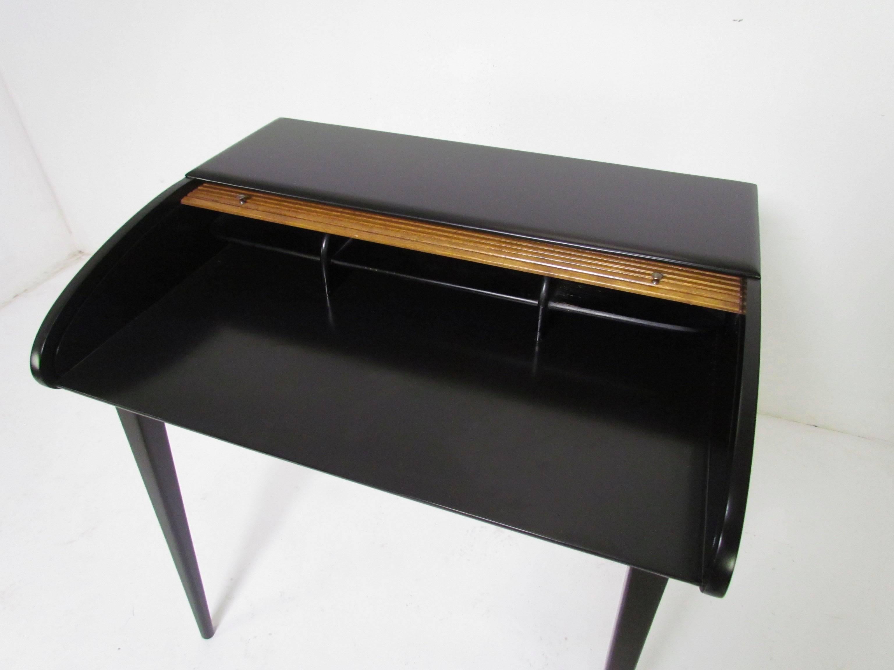 American Modernist Roll Top Desk by Heywood Wakefield