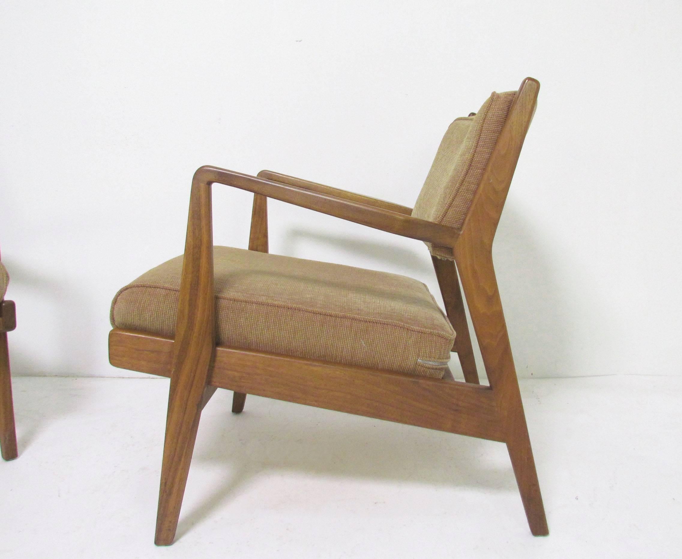 Mid-Century Modern Pair of Mid-Century Lounge Chairs by Jens Risom