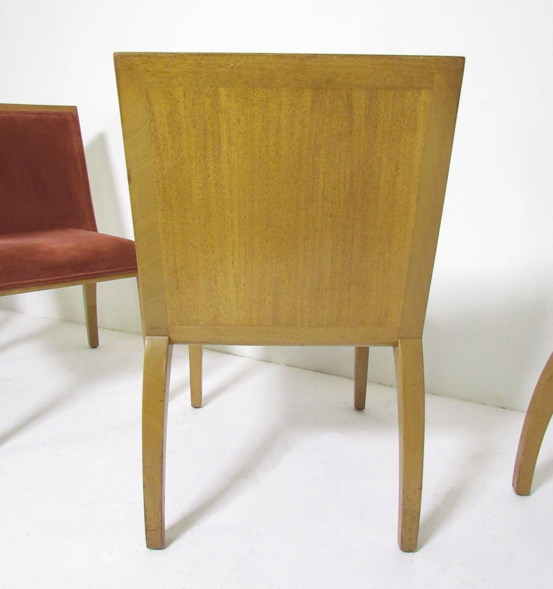 Set of Four Panel Back Dining Chairs by Edward Wormley for Dunbar 2