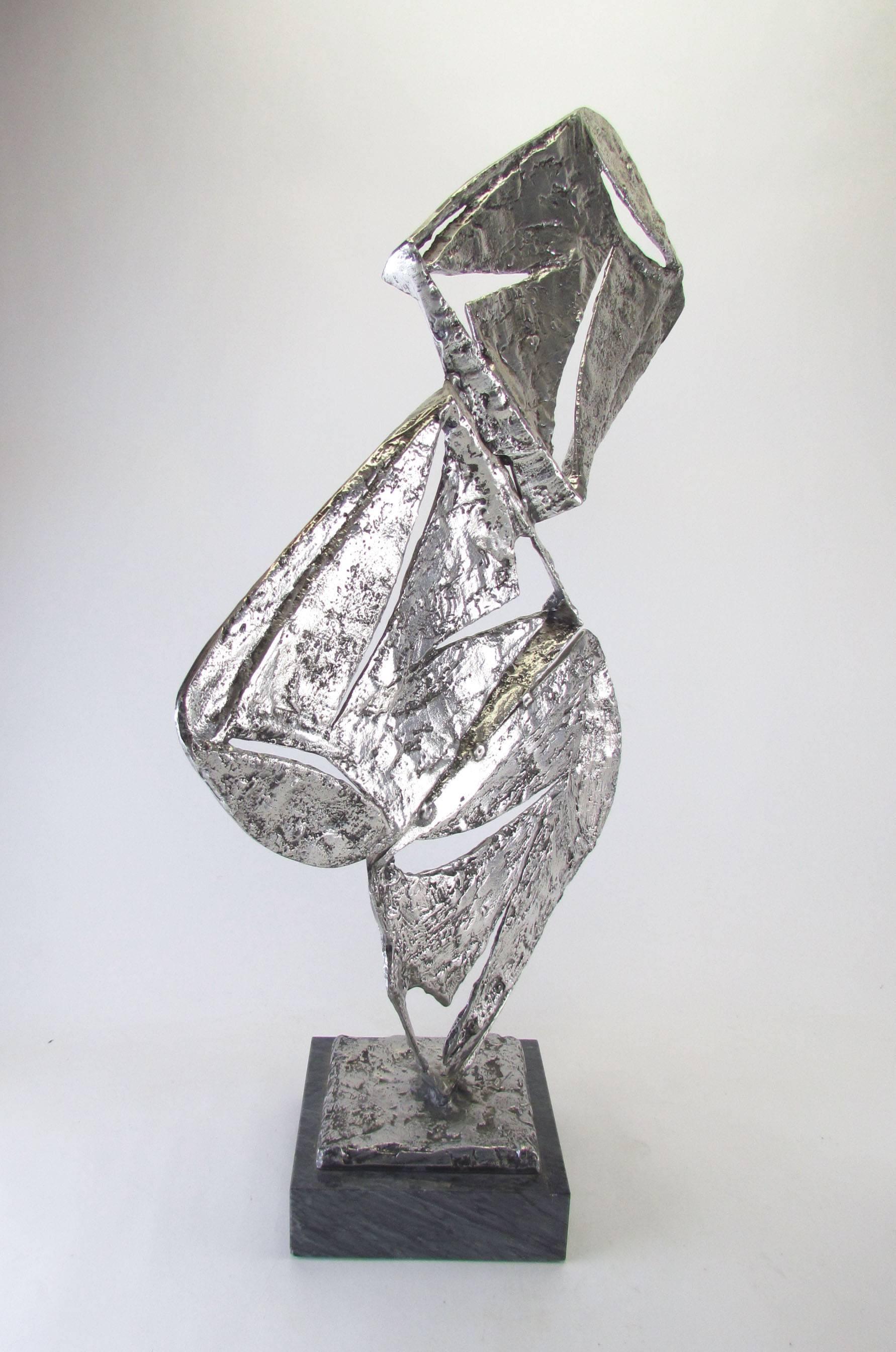 Modernist Abstract Aluminum Sculpture, circa 1970s 1