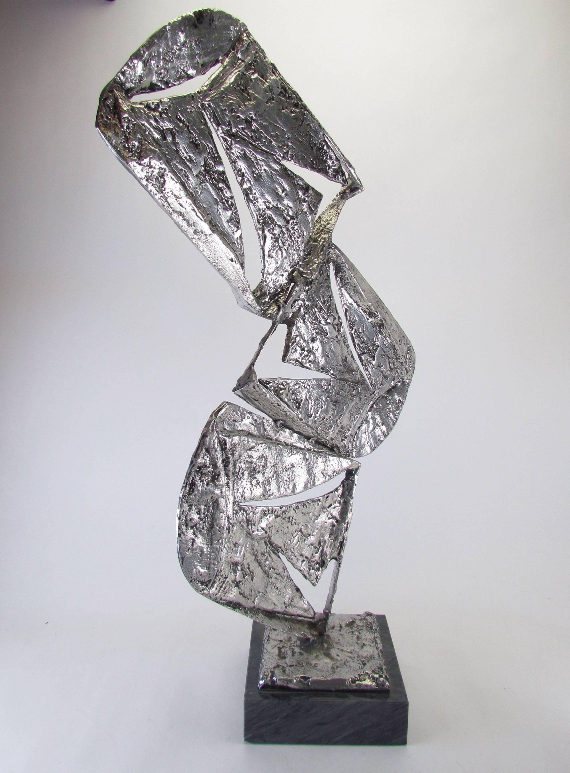 Late 20th Century Modernist Abstract Aluminum Sculpture, circa 1970s