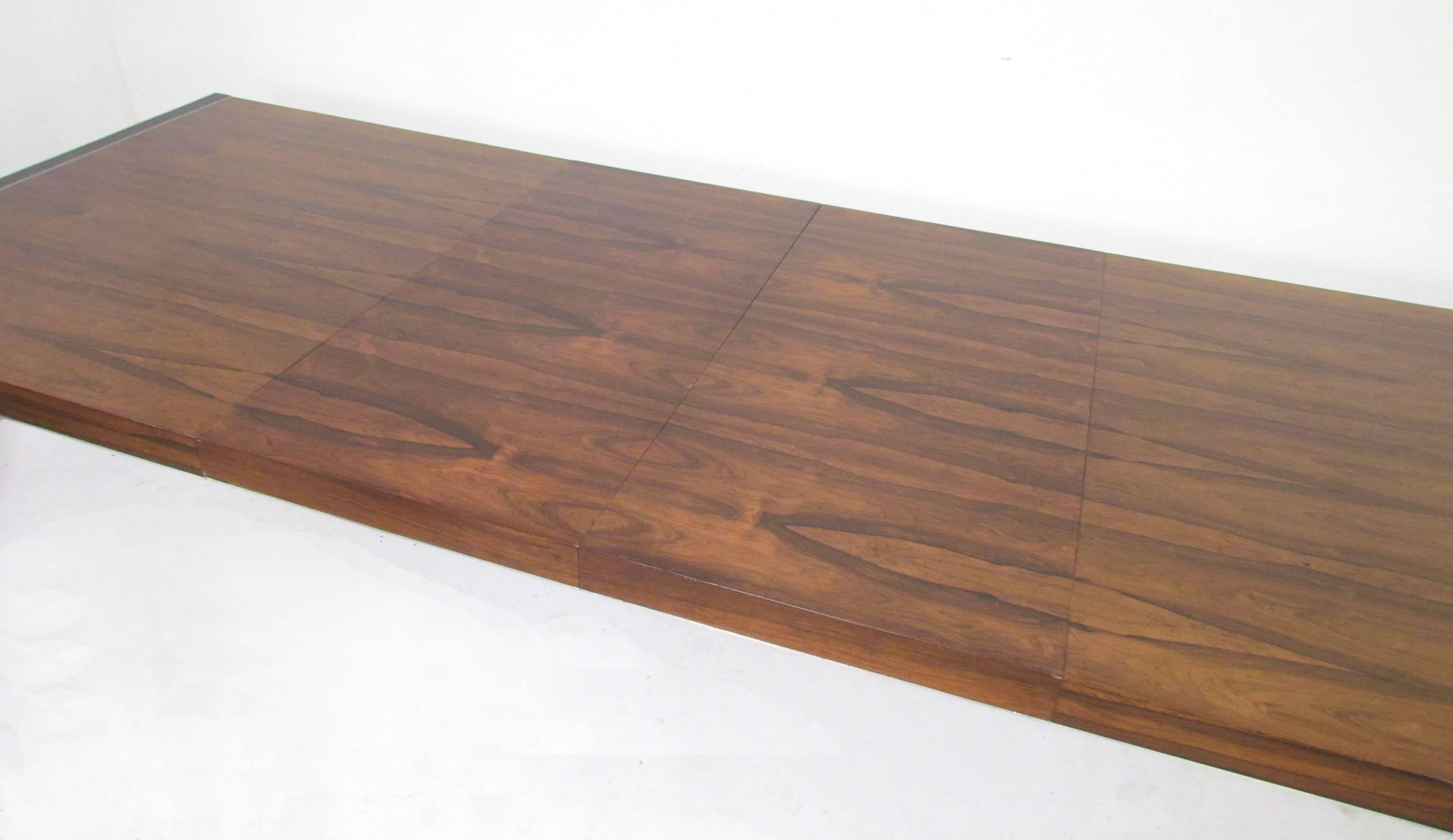 Rosewood Dining Table with Two Leaves by Robert Baron for Glenn of California 1