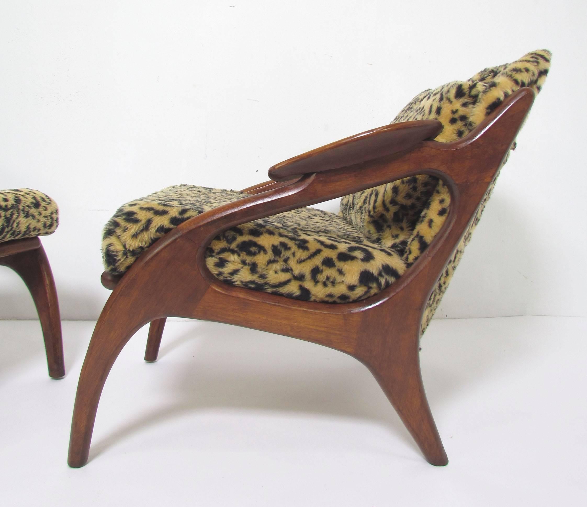 American Pair of Sculptural Lounge Chairs by Adrian Pearsall for Craft Associates