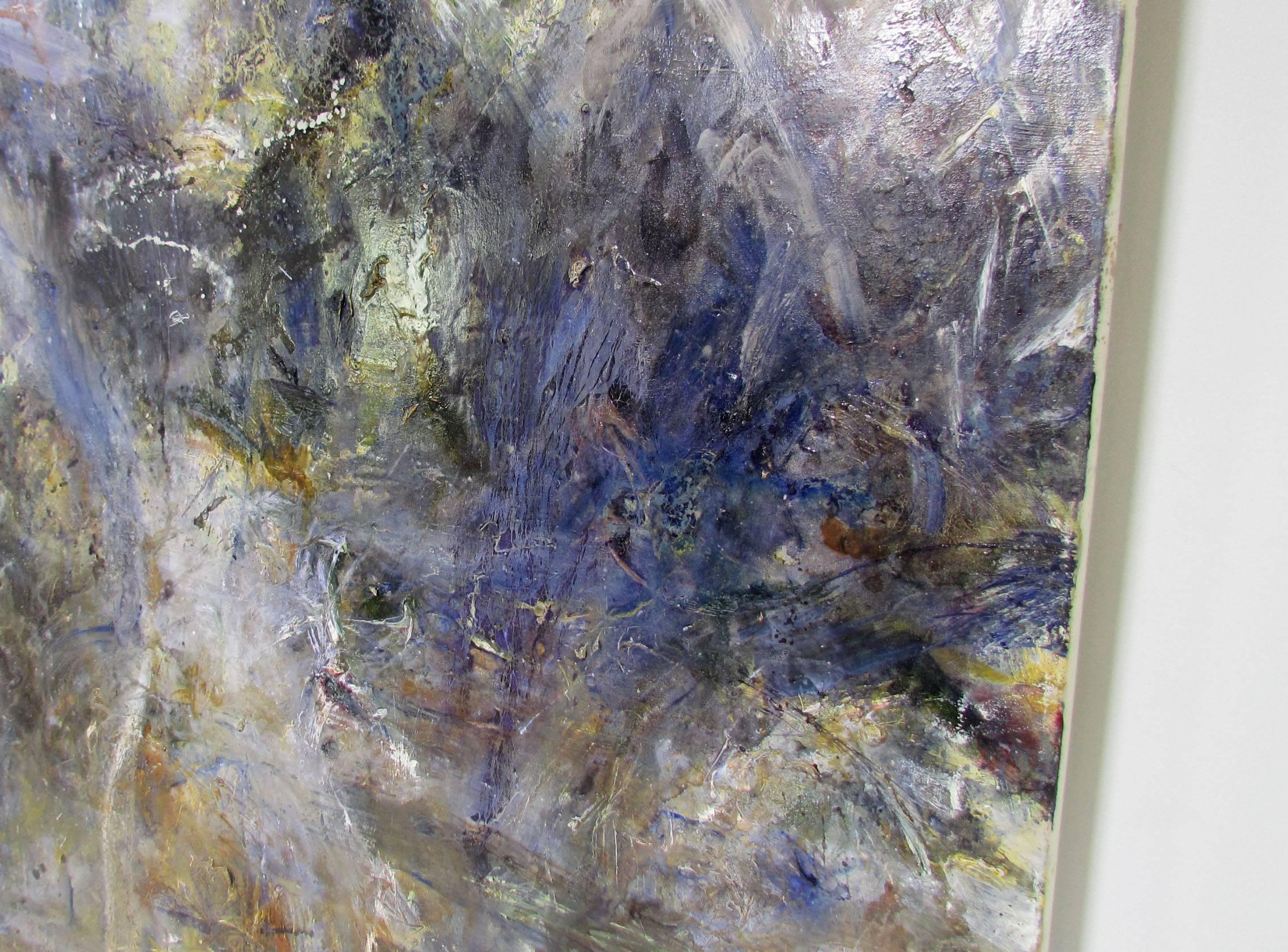 Post-Modern Abstract Ethereal Large Oil Painting on Canvas by Noted Artist Rachel Budd