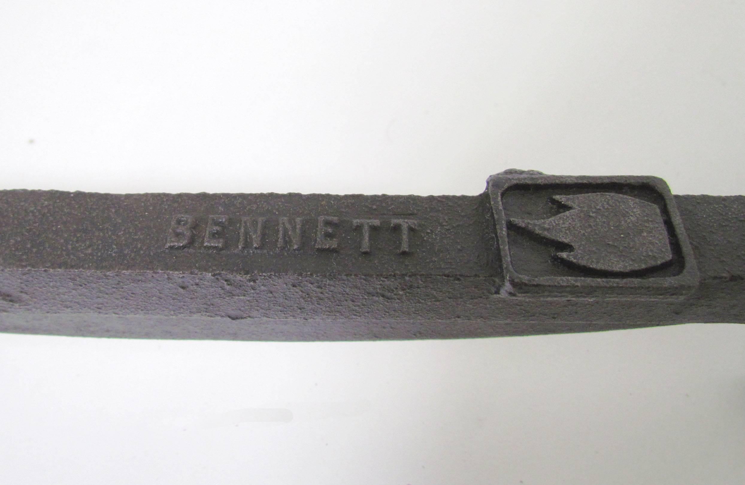 Modernist Donald Deskey Andirons for Bennett in Brass and Forged Iron In Good Condition In Peabody, MA