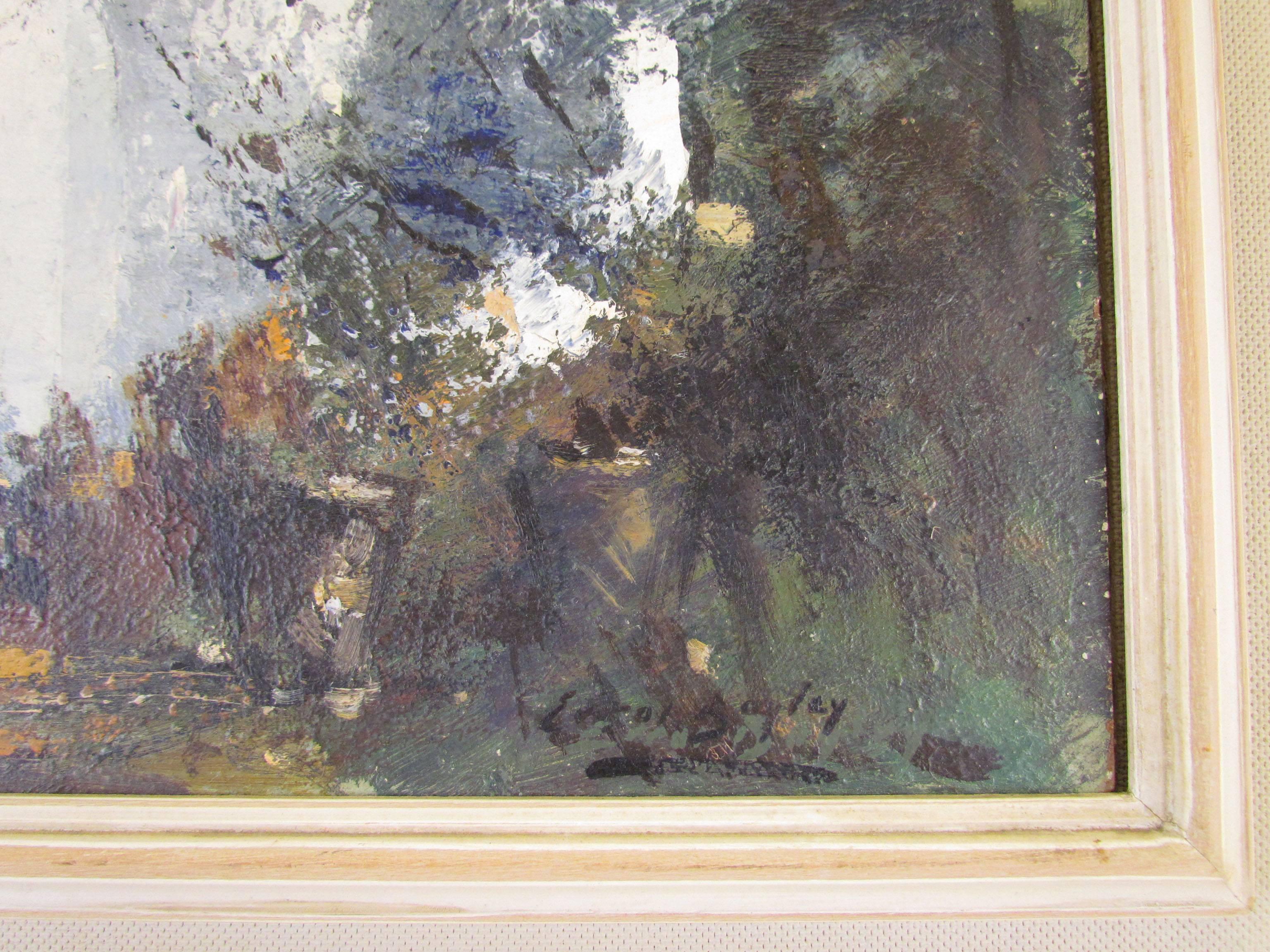 Mid-Century Modern Impressionist Oil by South African Listed Artist Errol Stephen Boyley