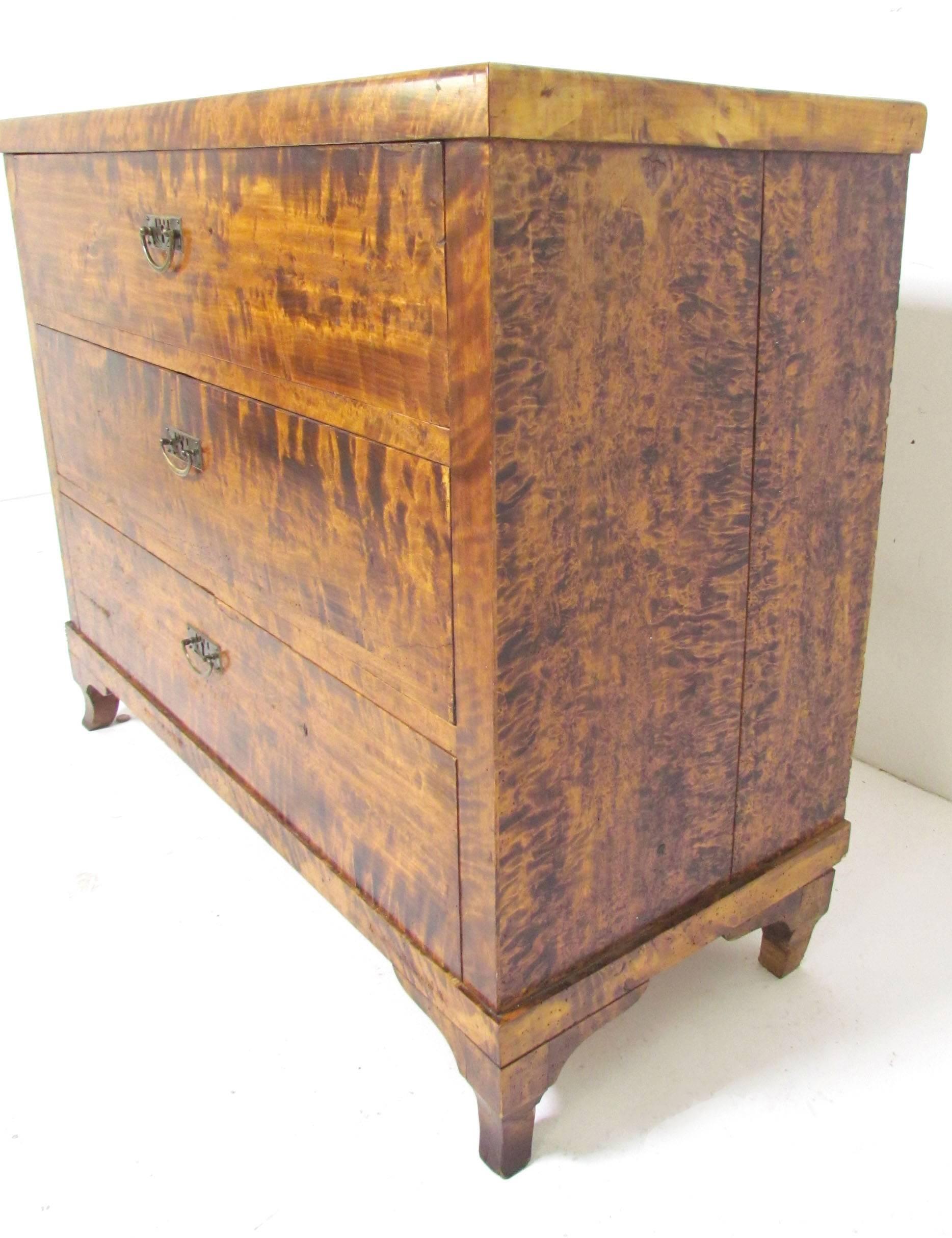19th Century French Louis Philippe Tiger Maple Commode 3