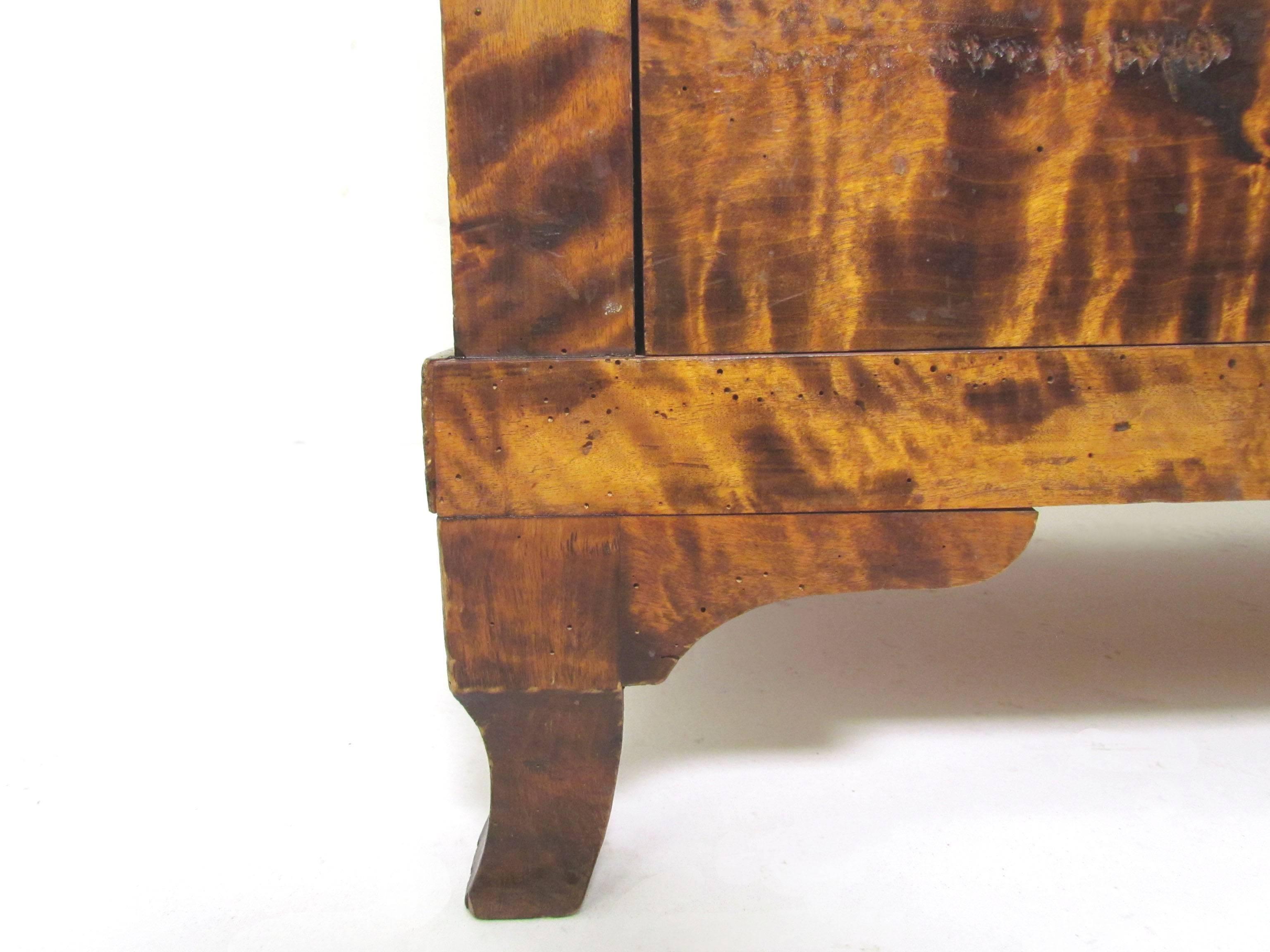 19th Century French Louis Philippe Tiger Maple Commode 4