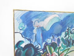 Abstract Landscape Painting by Boston Artist Marilyn Powers, 1961