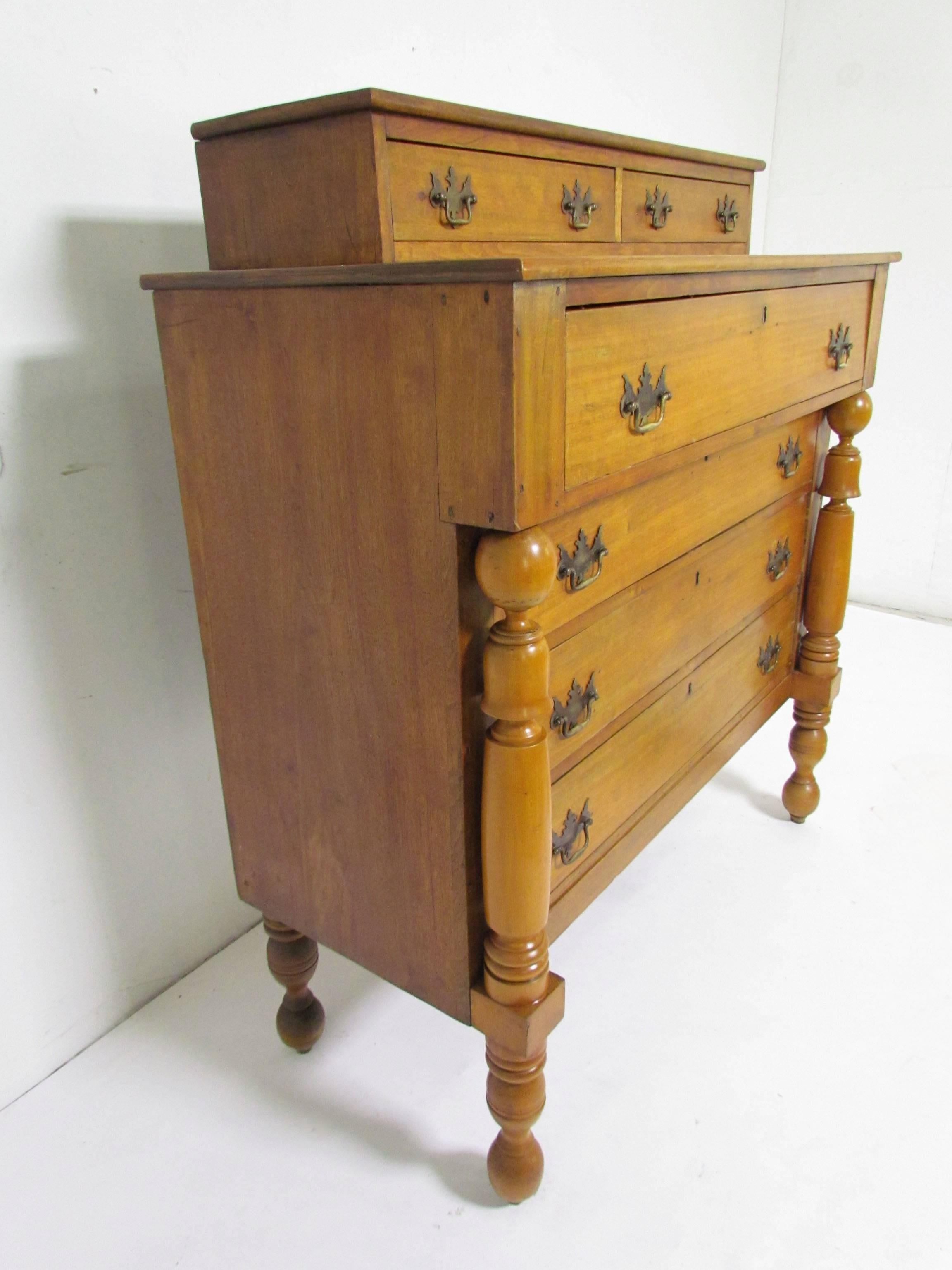 Wood Antique American Sheraton Decktop Dresser from Salem, Massachusetts