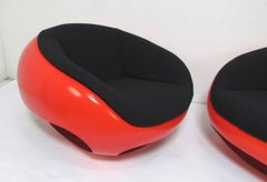 Pair of Mario Sabot Space Age "Pod" Lounge Chairs, circa 1960s