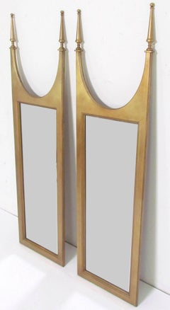 Pair of Hollywood Regency Gilded Mirrors in the Manner of Tommi Parzinger