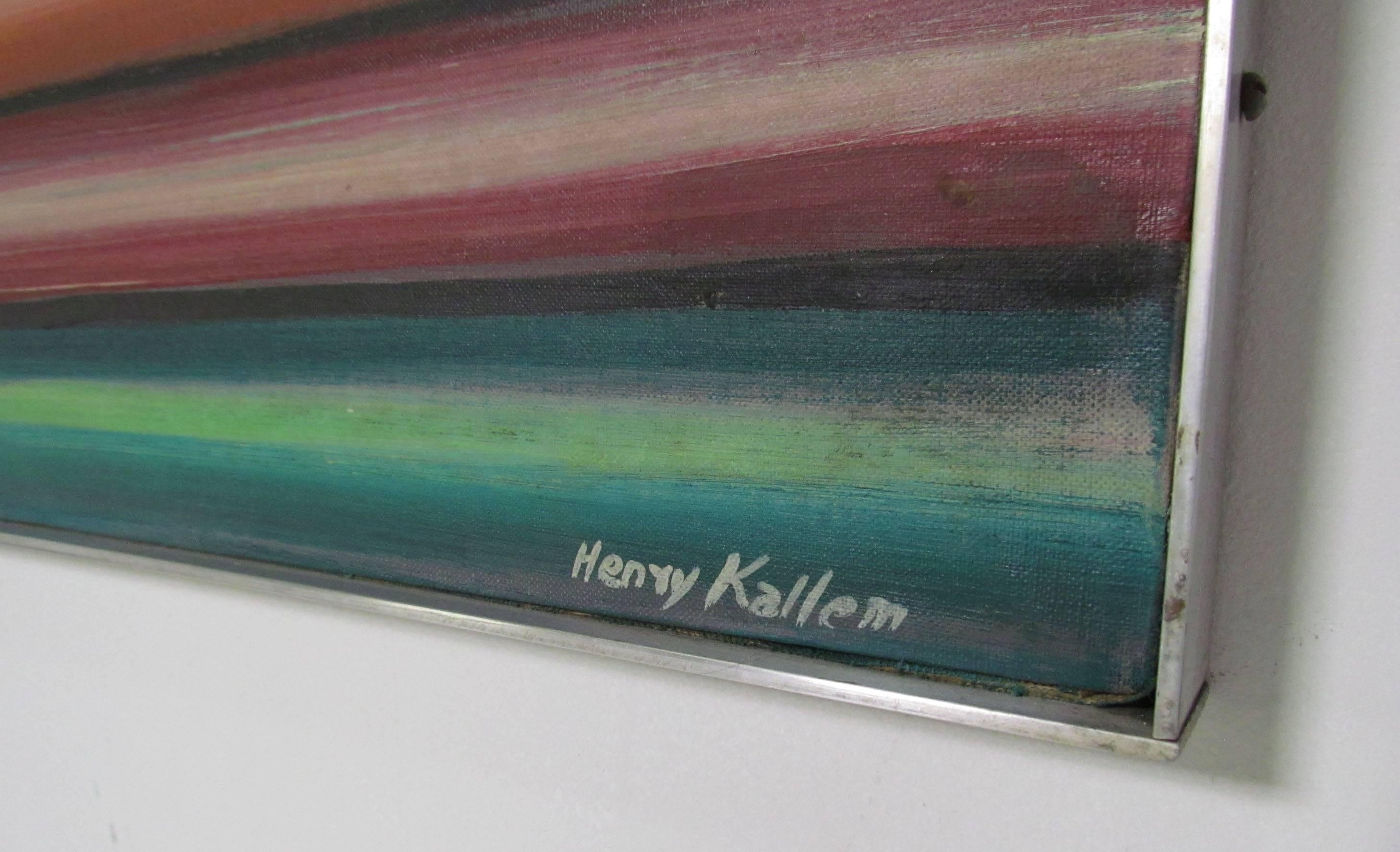 Grouping of Four Color Field Paintings by New York Artist Henry Kallem 1