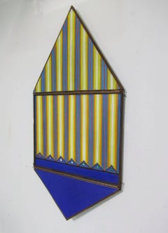 Tríptico de pintura en color de Henry Kallem, hacia la década de 1960